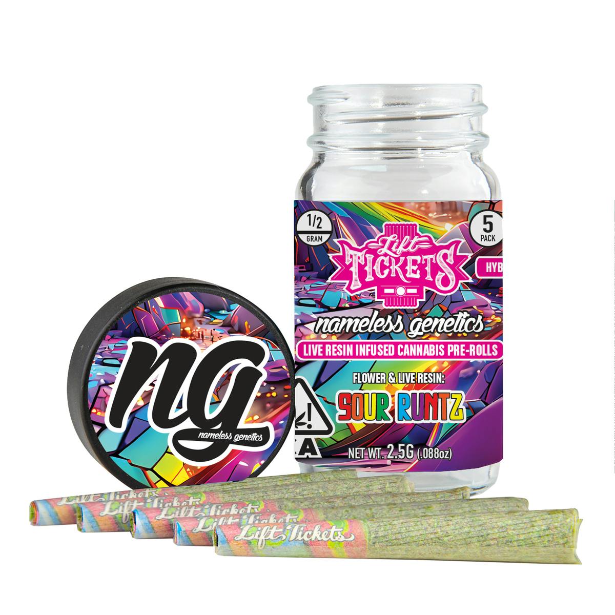 Sour Runtz - Infused Pre-Roll 5-Pack - Lift Tickets