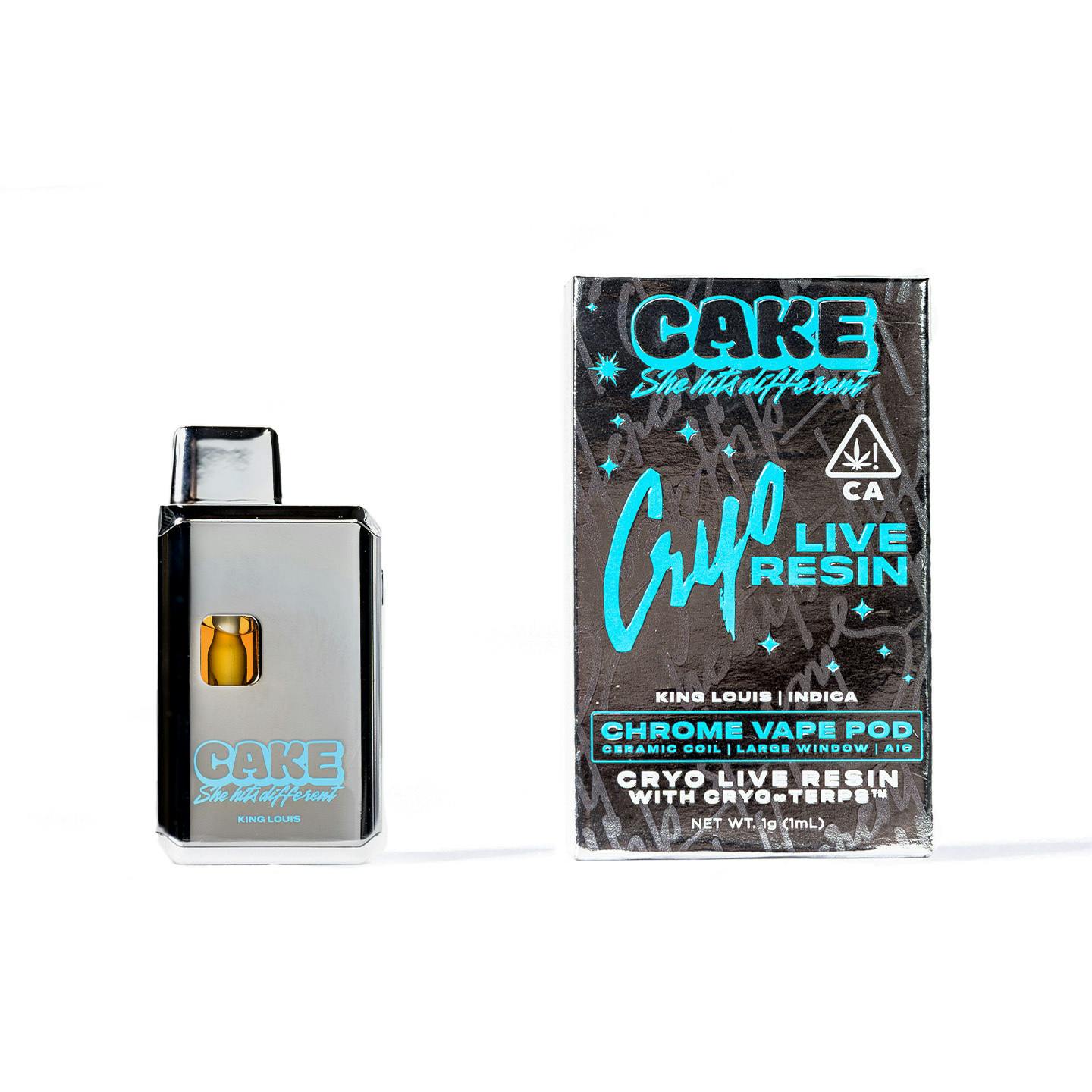 Cryo Live Resin - King Louis - Indica - 1g AIO - CAKE she