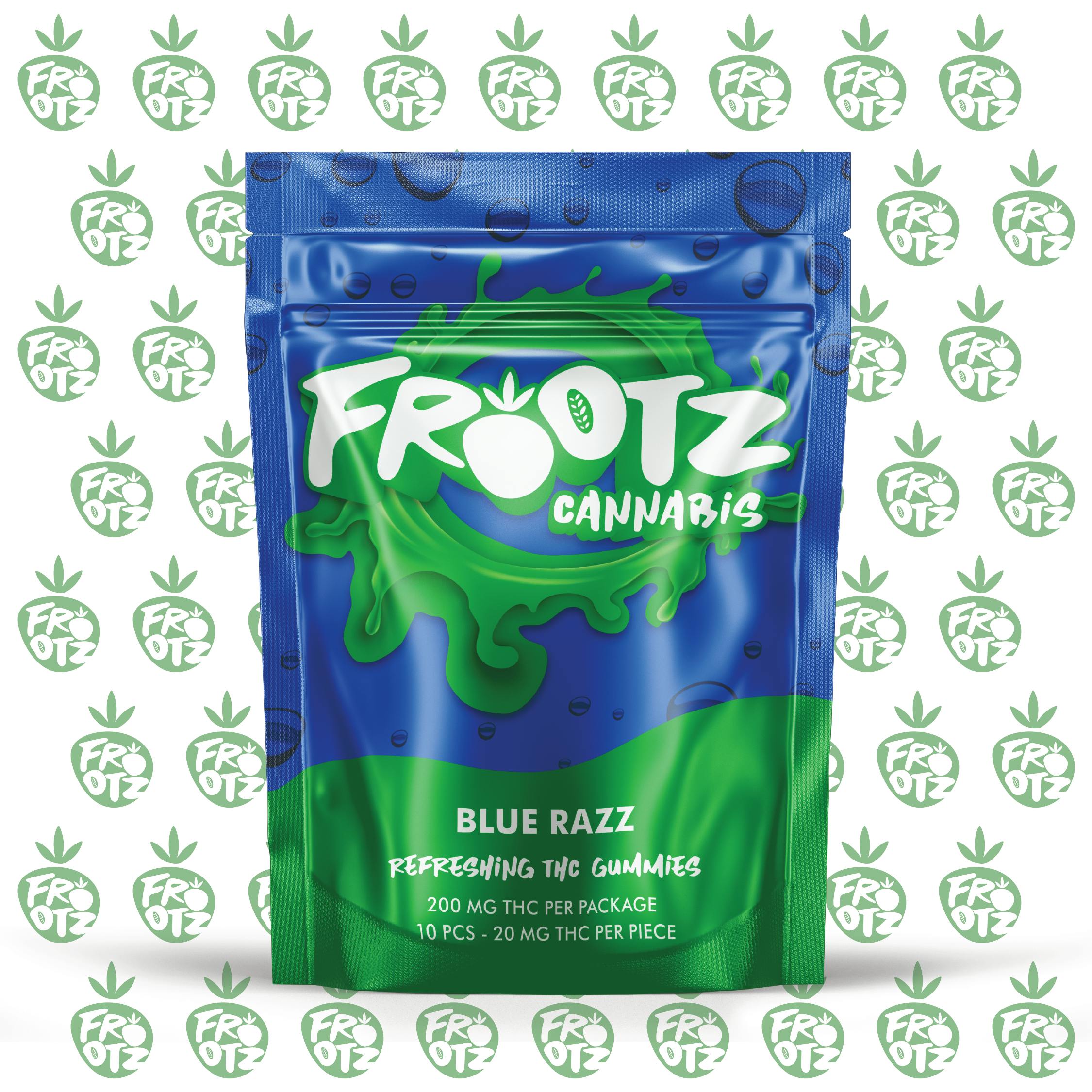 Bluerazz 200MG (10pk x 20mg) - Frootz