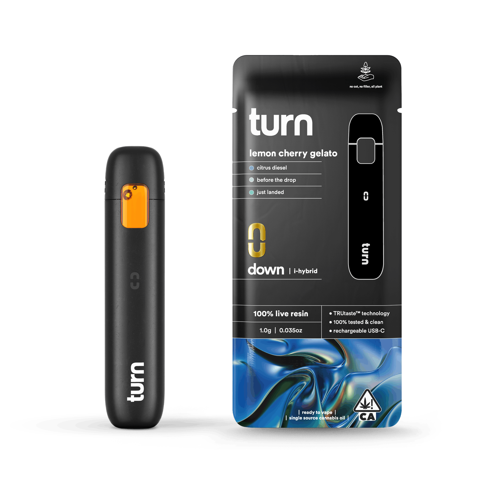 1.0g AIO | lemon cherry gelato | 100% live resin | down | - turn