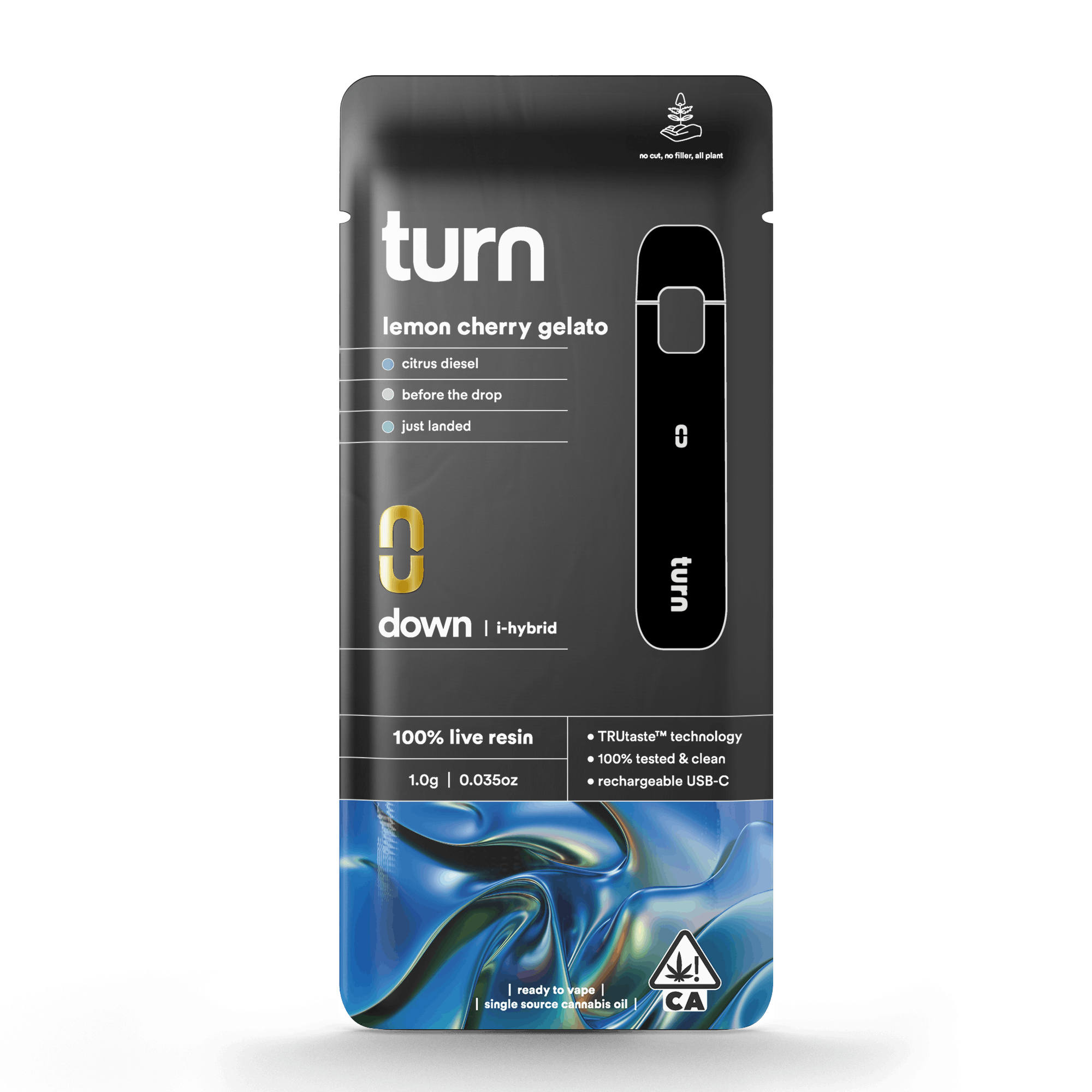 1.0g AIO | lemon cherry gelato | 100% live resin | down | - turn
