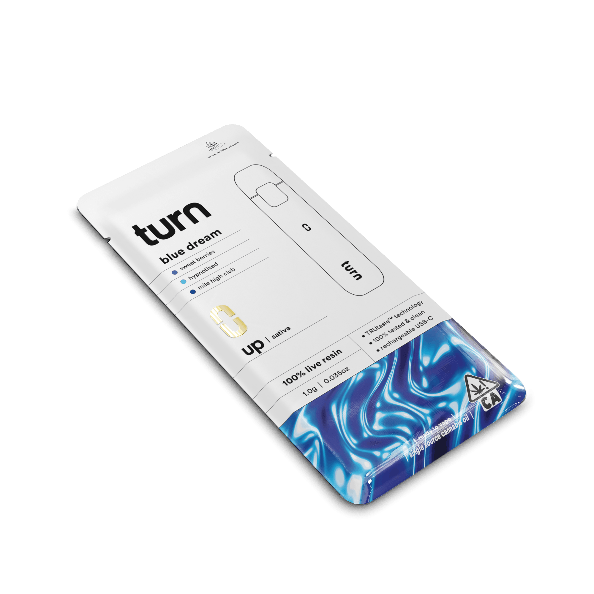 1.0g AIO | blue dream | 100% live resin | up | - turn