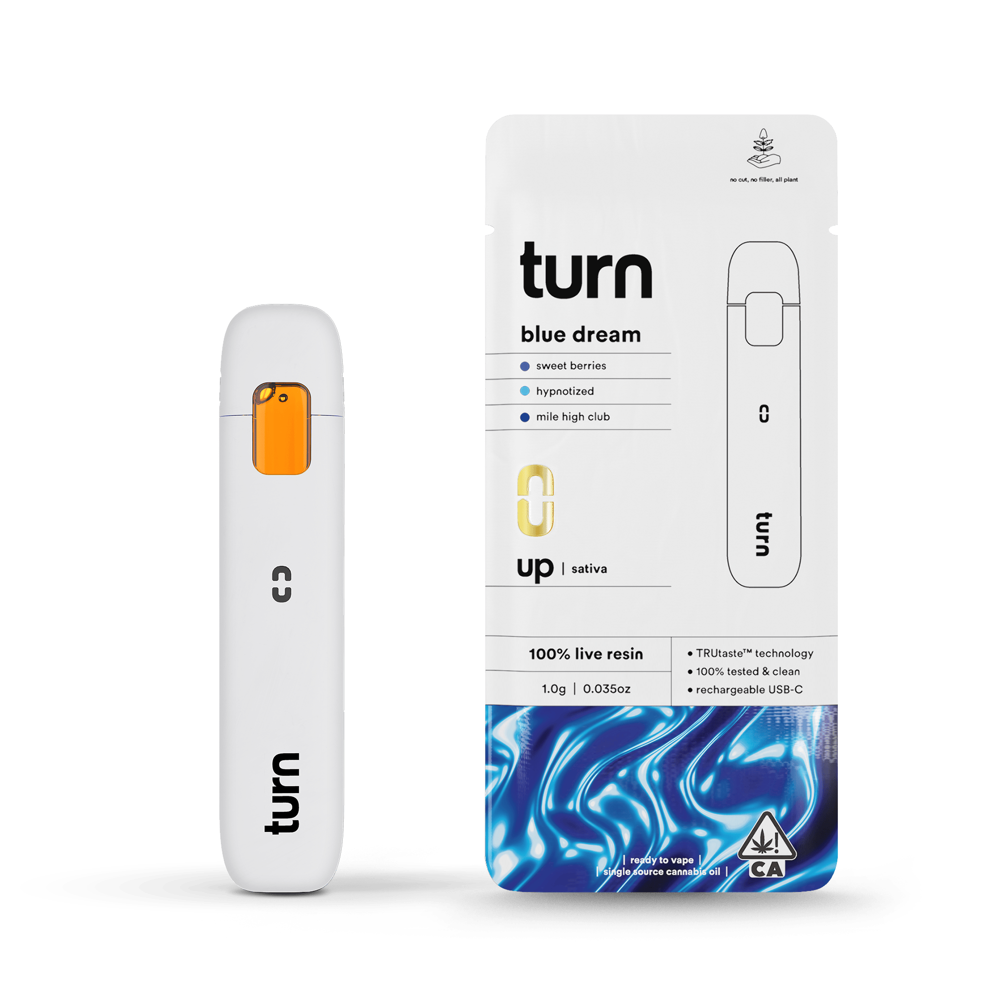 turn | Blue Dream | Live Resin Disposable | 1g