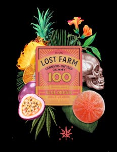 Kiva Confections - Lost Farm - Tropical Punch x Blue Dream - Live Resin one piece Gummy - 100mg