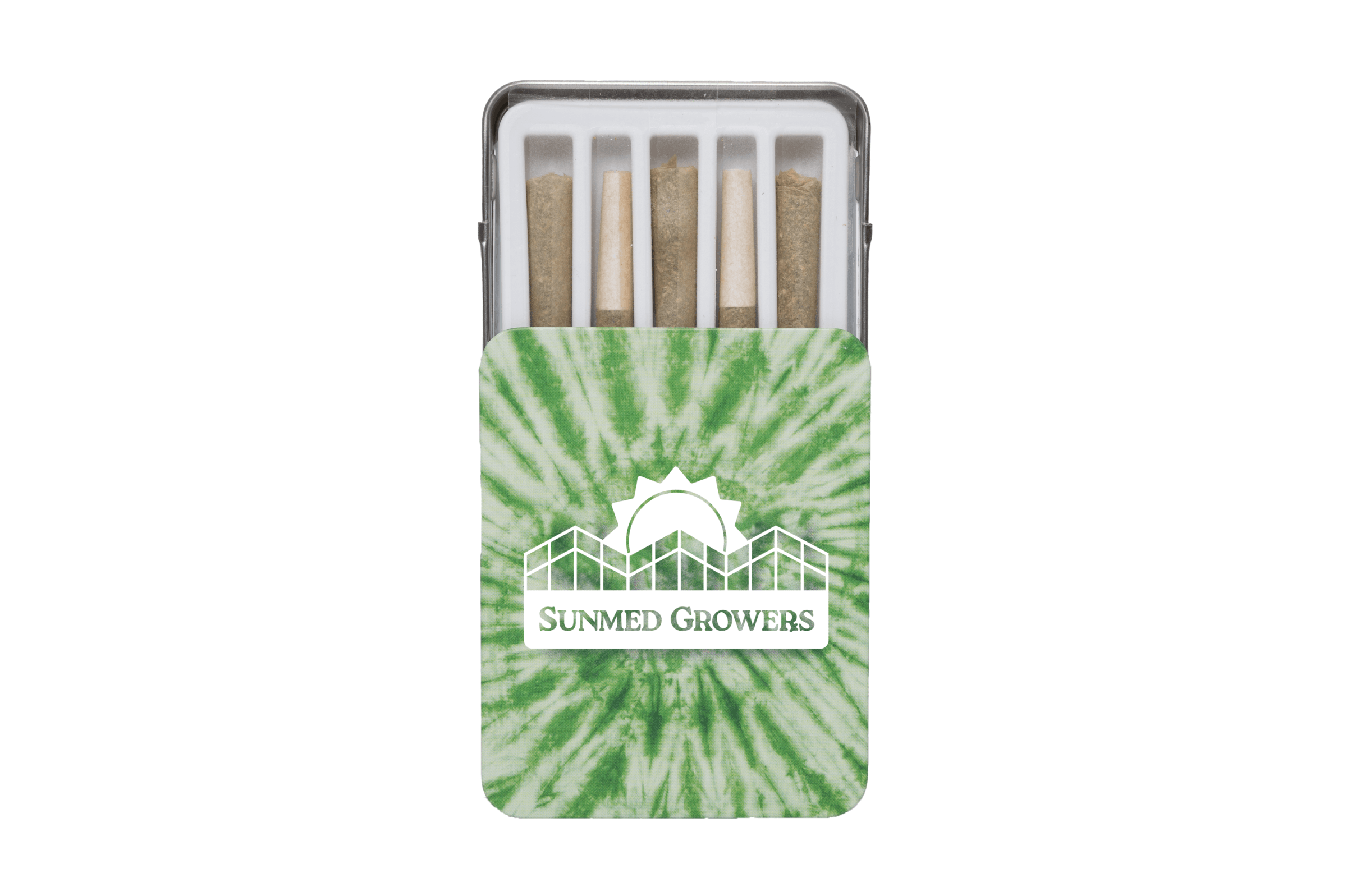 Sour Diesel Pre Roll 2.5g/5 Pack Tin - SunMed Growers