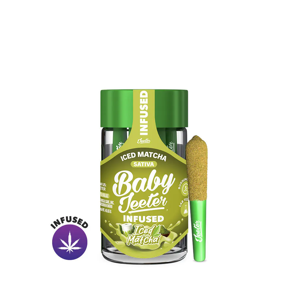 Jeeter - Jeeter - Pre Roll Pack - Infused Baby Jeeter - Sativa - Iced Matcha - (2.5g total) 5 Pack Main Image