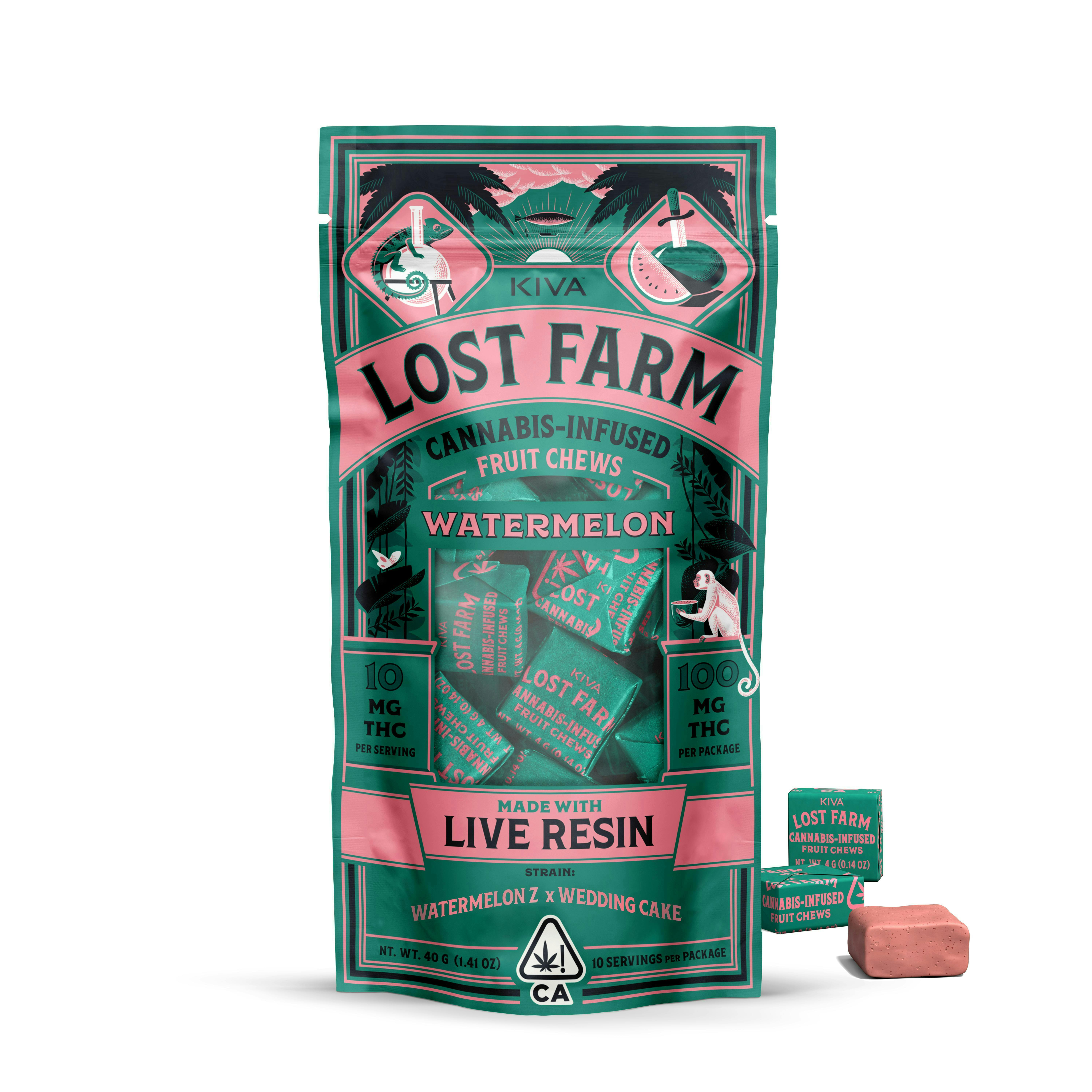 Lost Farm Watermelon Z x Wedding Cake Chew - Kiva Confections
