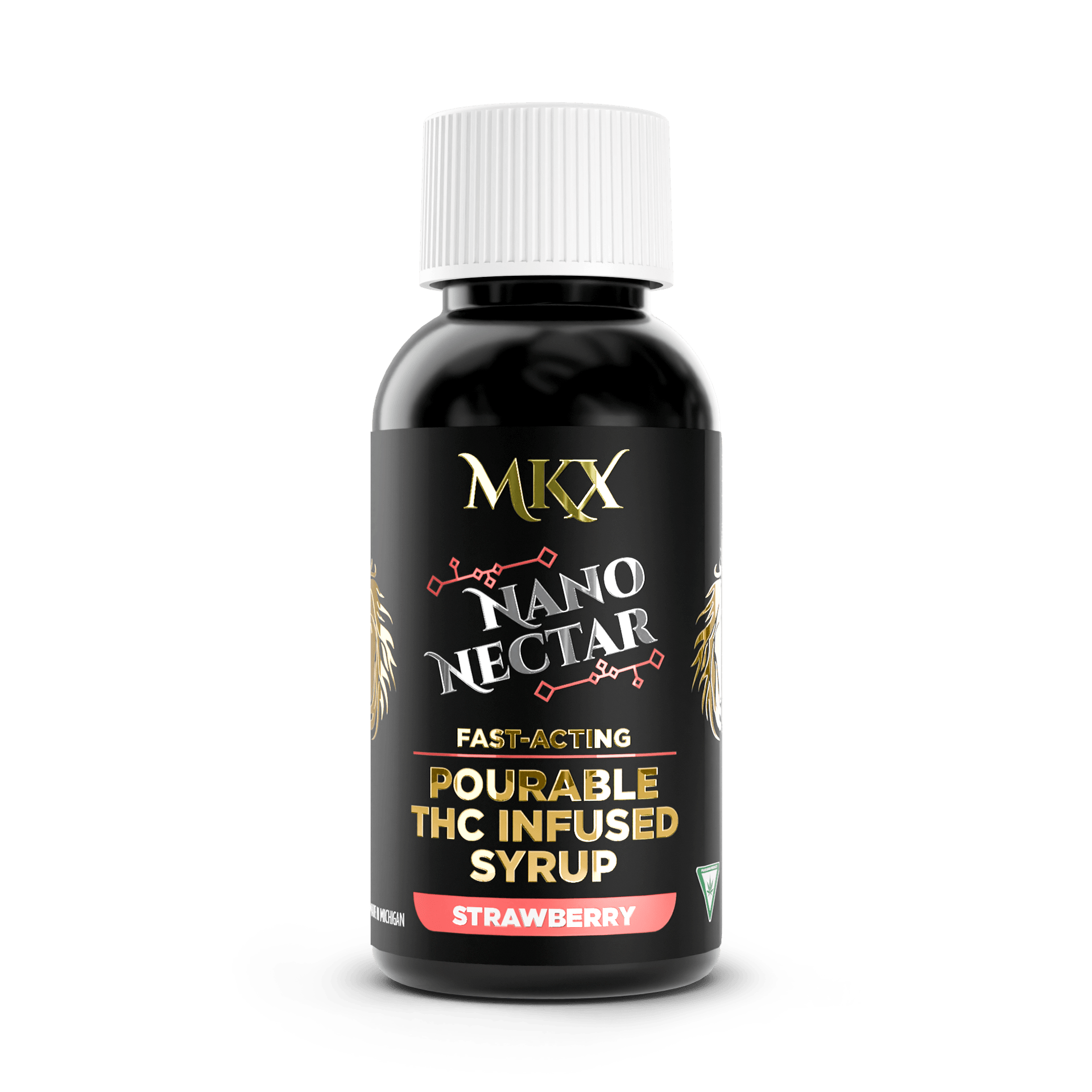Nano Nectar: 200 MG THC Pourable Syrup (Strawberry) - MKX Oil Co