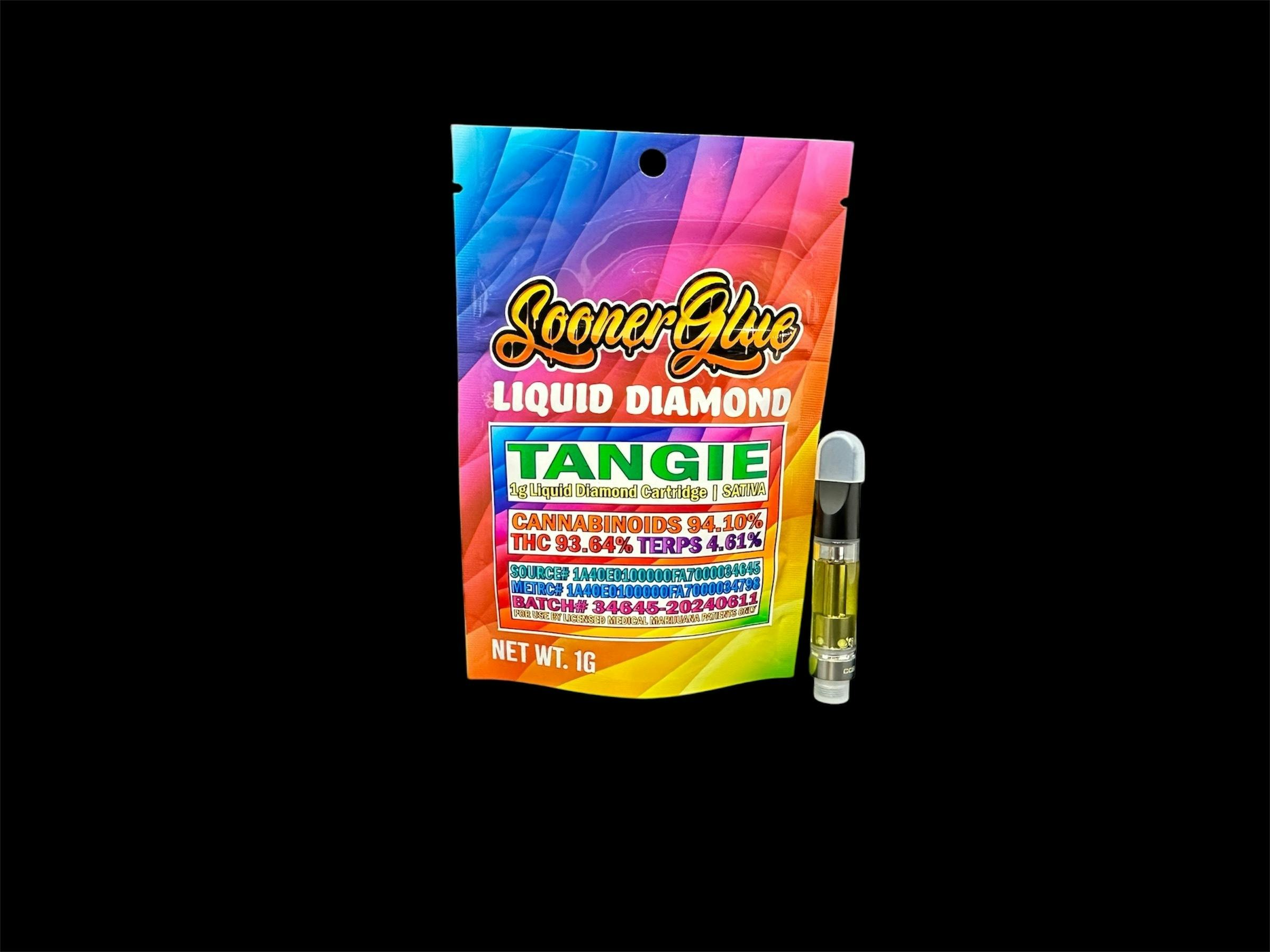 CRDP×DGNリキッド 1ml Tangie Tangie - 1g Liquid Diamond Cartridge - Sooner Glue