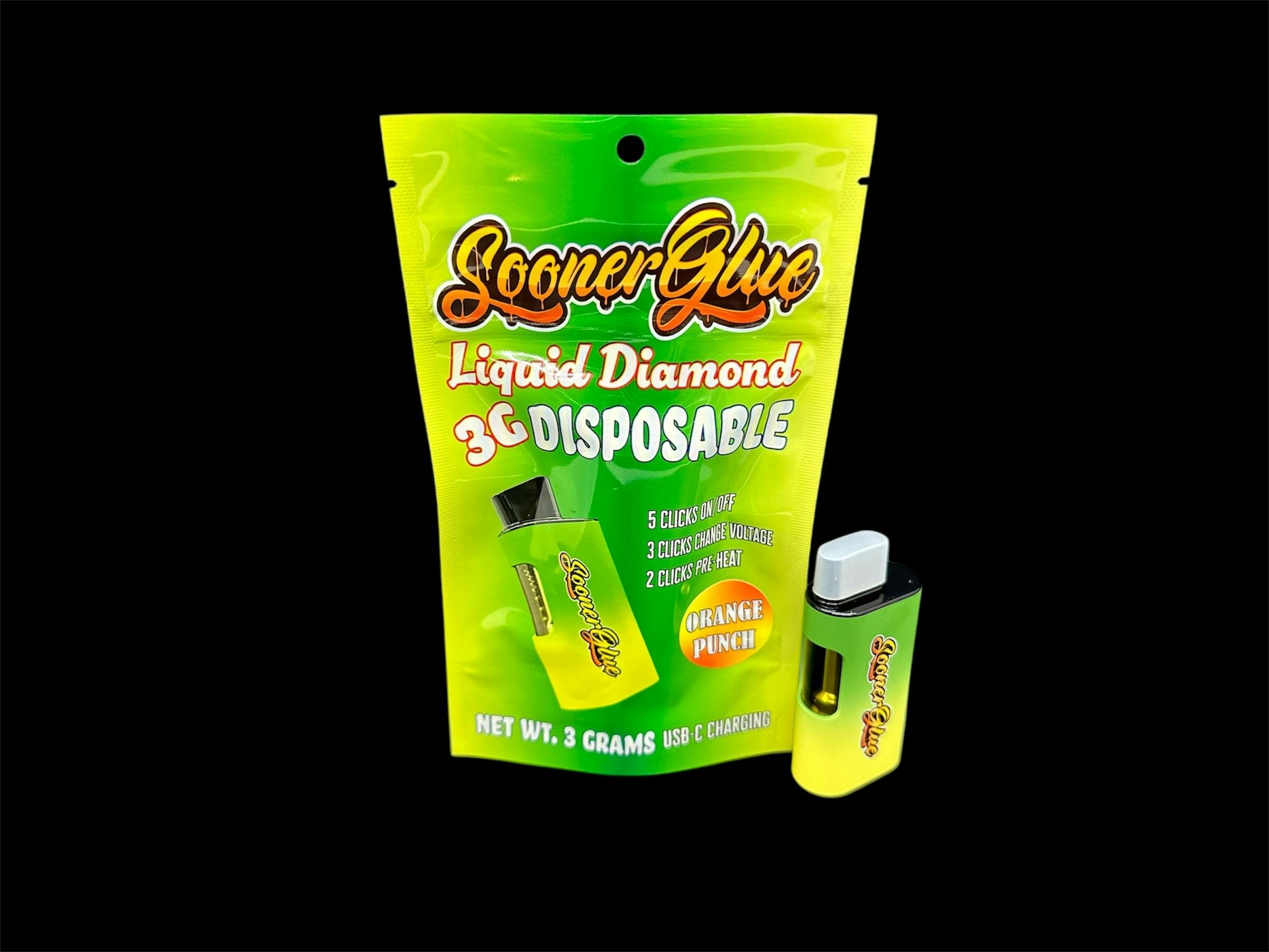 Orange Punch - 3g Liquid Diamond Disposable Cartridge - Sooner Glue