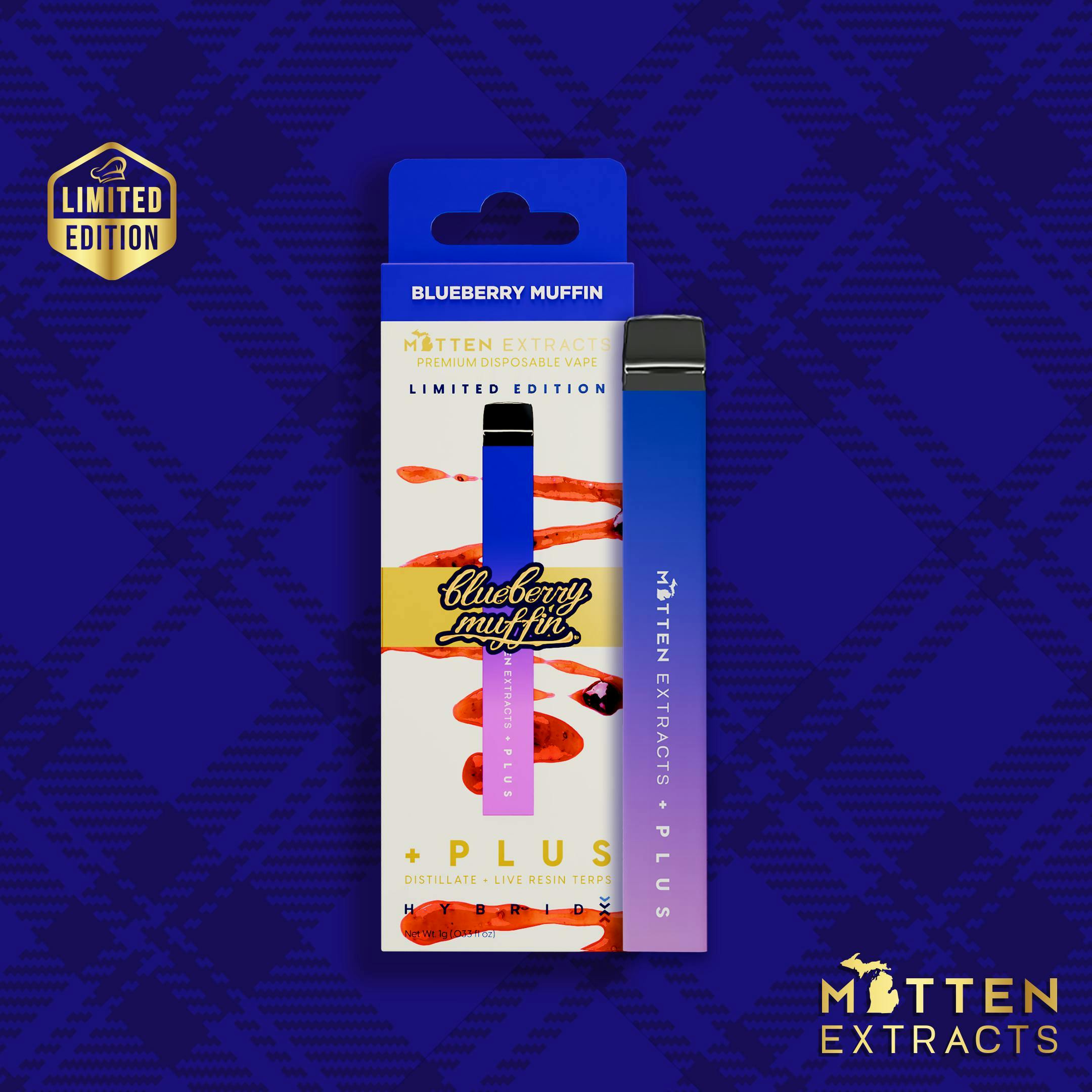 blueberry muffin disposable vape Full Spectrum CBD Disposable Vape Pen (2G) @ 75% main image 1