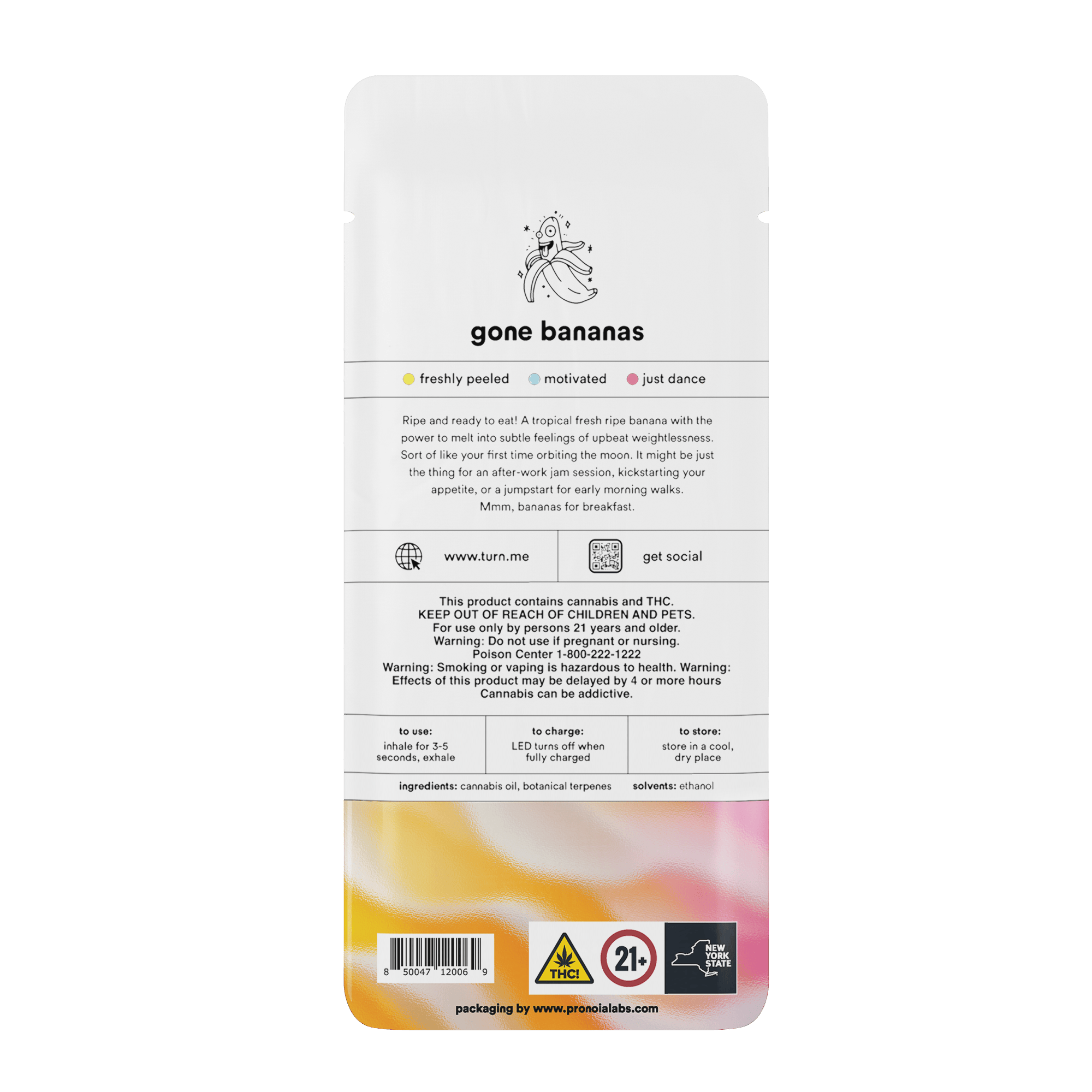 1g TURN All-In-One Vape -Gone Bananas 89% - Cannabis Deli...