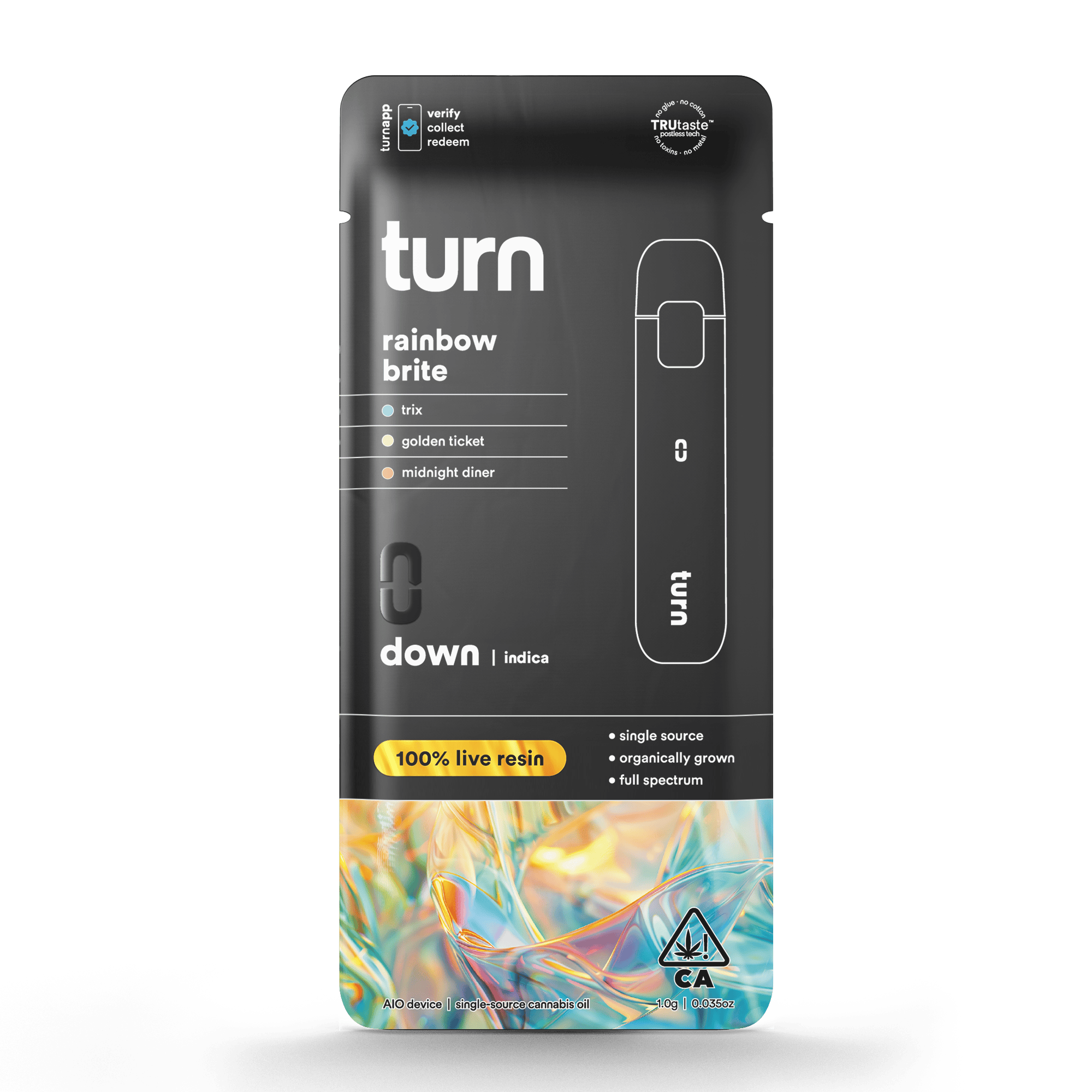 turn | Rainbow Brite | Live Resin Disposable | 1g - turn