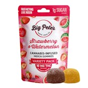 Strawberry & Watermelon Fast-Acting Rosin Gummy - 100mg THC 10pk (Indica) - Big Pete's