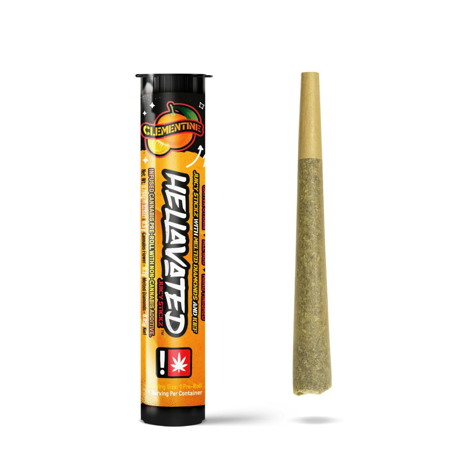 Clementine Juicy Stickz Pre-Roll .75g - Hellavated