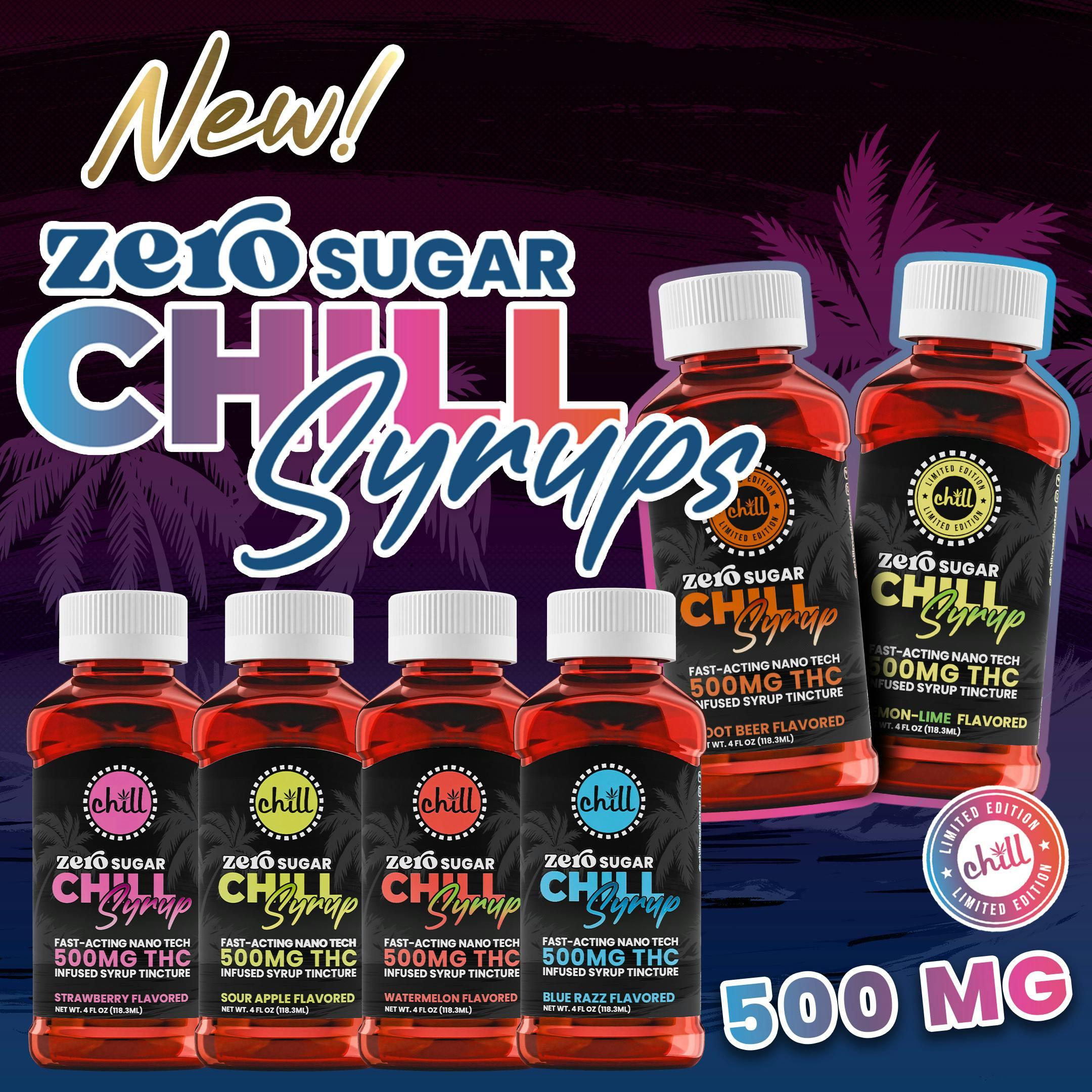 Root Beer | ZERO Sugar 500mg THC Syrup Tincture | Chill
