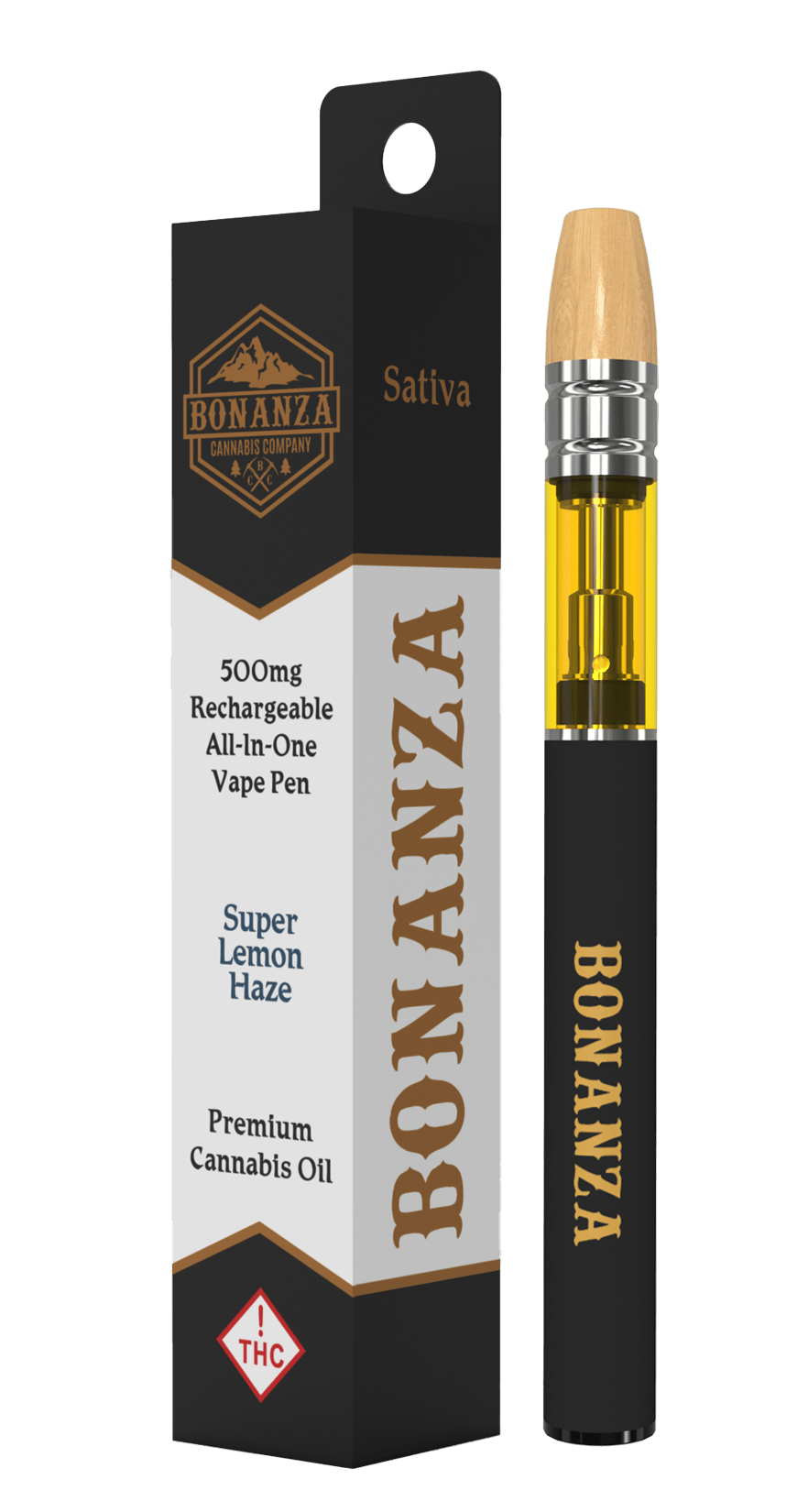 500 MG AIO Cartridge Super Lemon Haze - Bonanza Cannabis Company