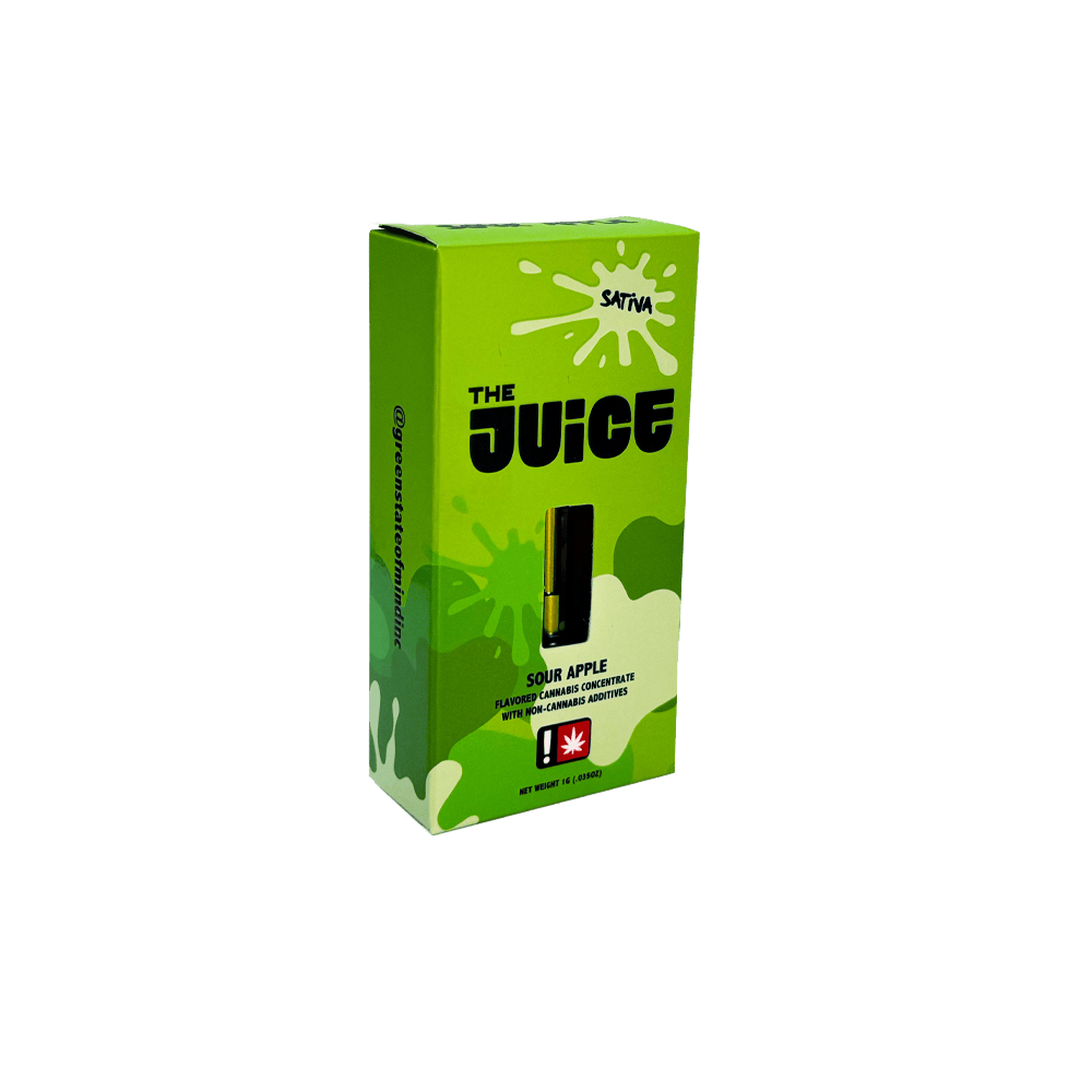 Sour Apple The Juice 1g Cartridge - Green State of Mind Sour Apple The Juice 1g Cartridge - Green State of Mind