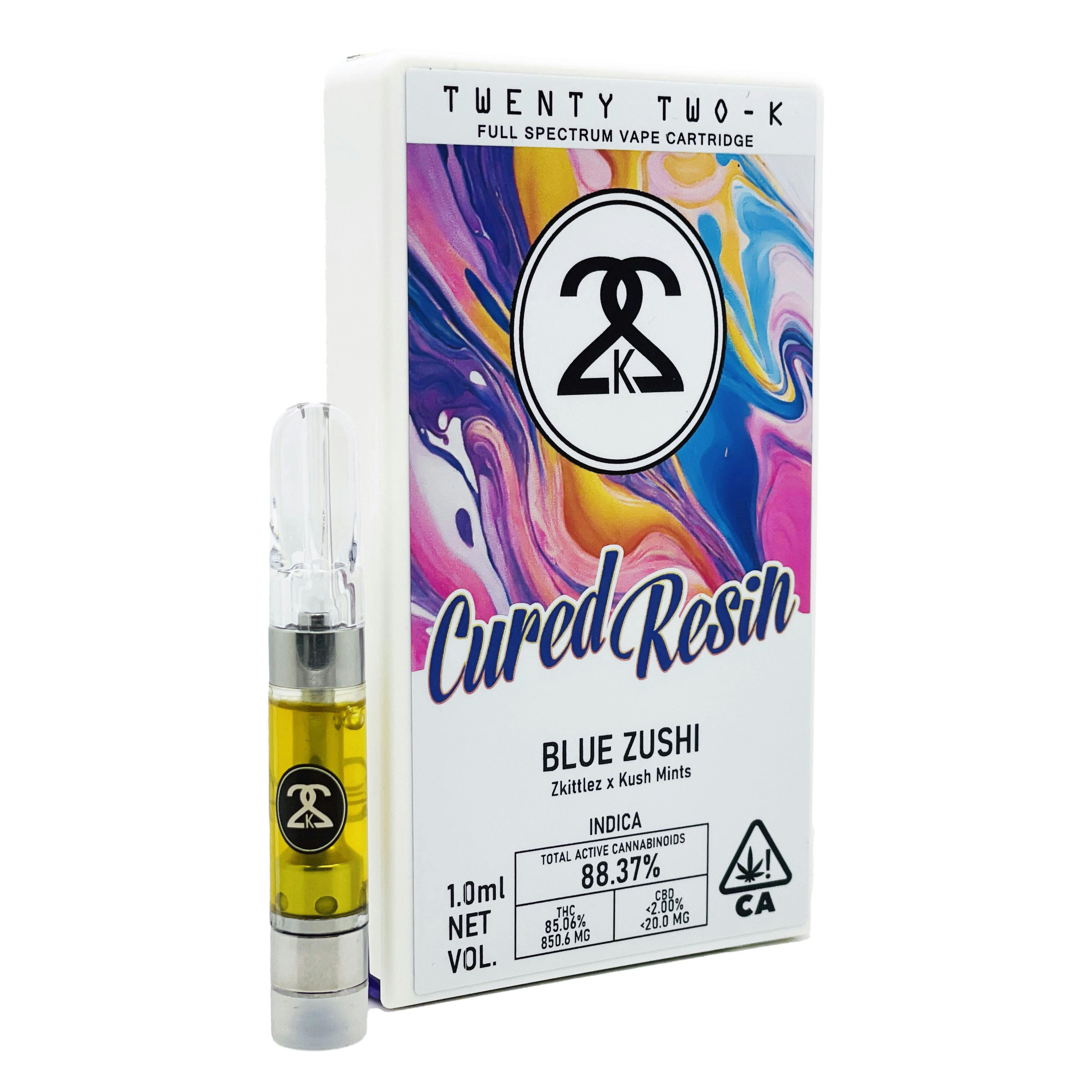 22K - Cured Resin - Blue Zushi - 1.0ml Cartridge