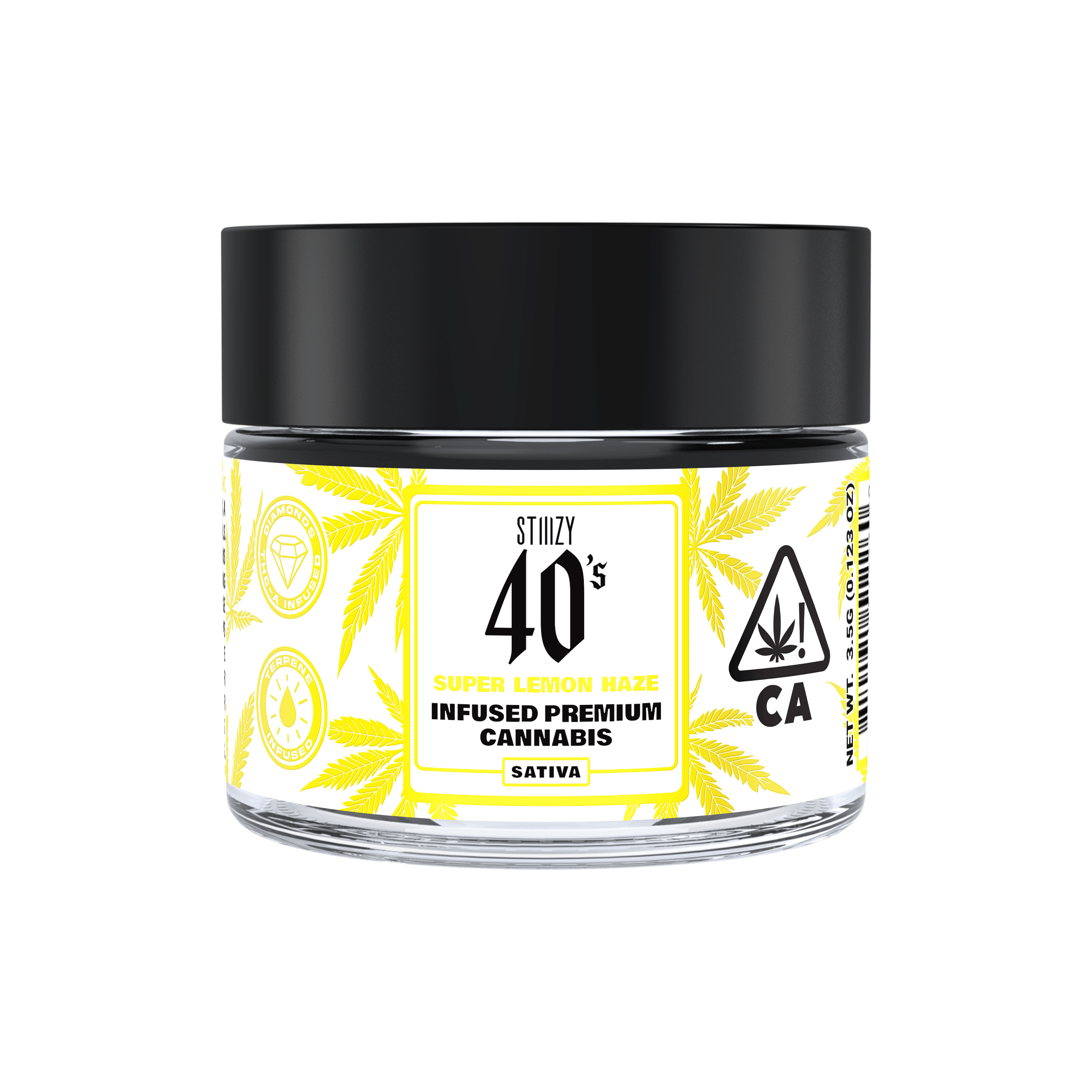 SUPER LEMON HAZE - 3.5G 40's Infused Flower Jar - STIIIZY