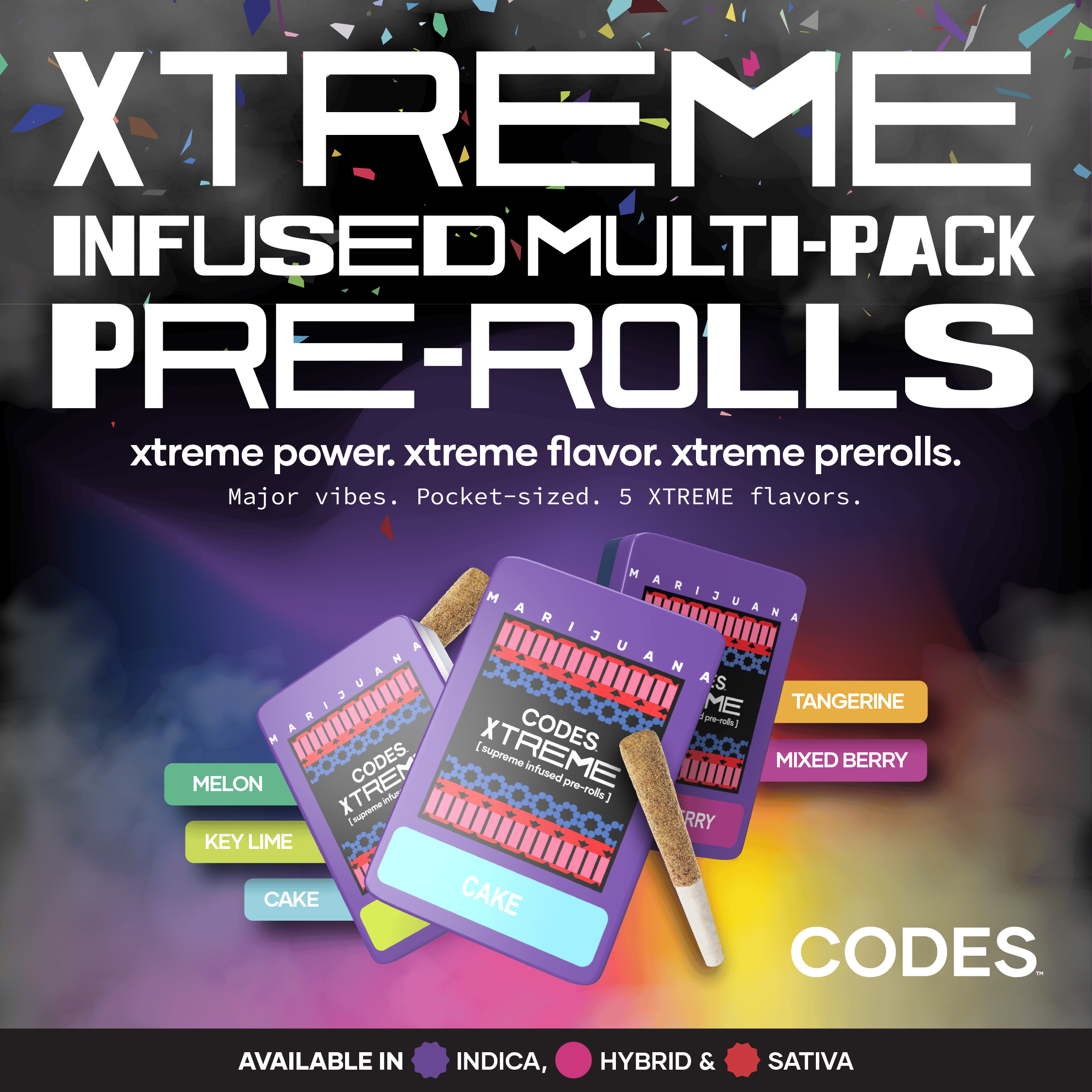 Codes: Infused Pre-Roll Pack | Melon x Apple Fritter | Xtreme J's