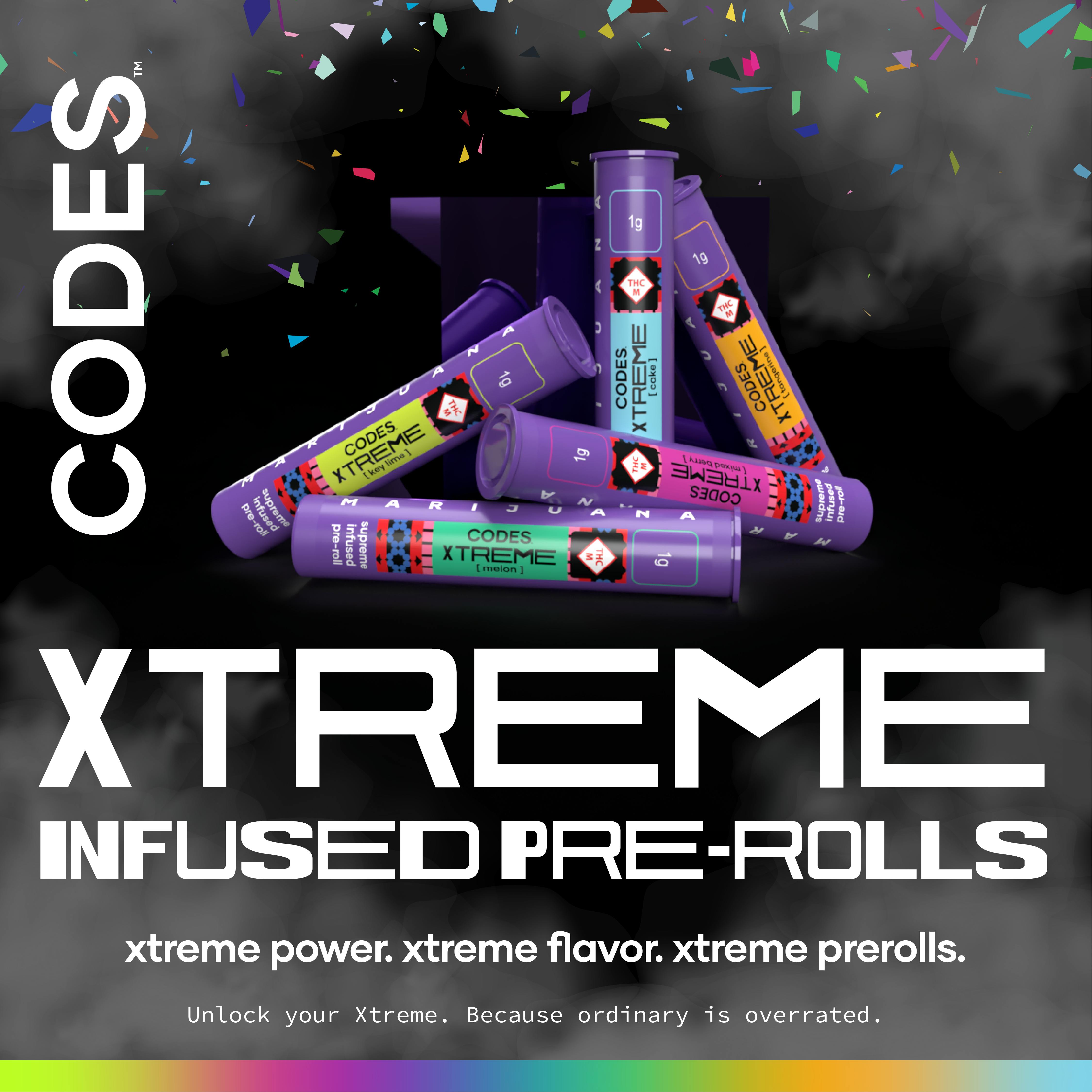 Codes: Infused Pre-Roll | Tangerine x Cheetah Piss | Xtreme J's
