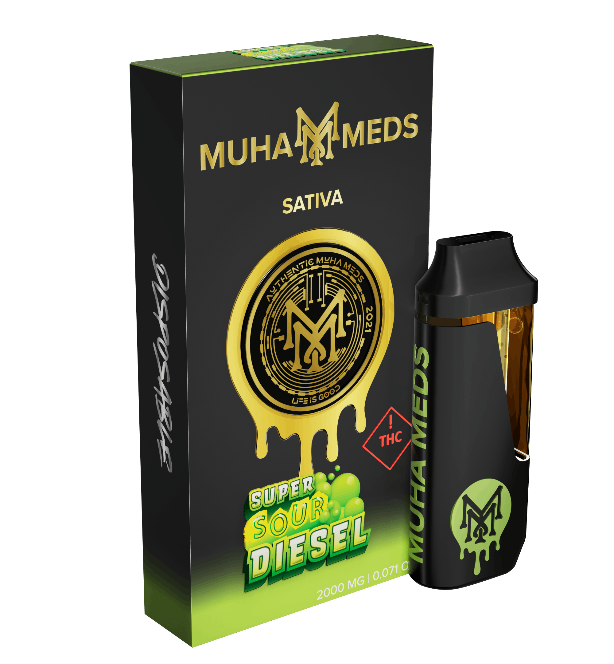 Super Sour Diesel All-In-One 2000MG - Muha Meds