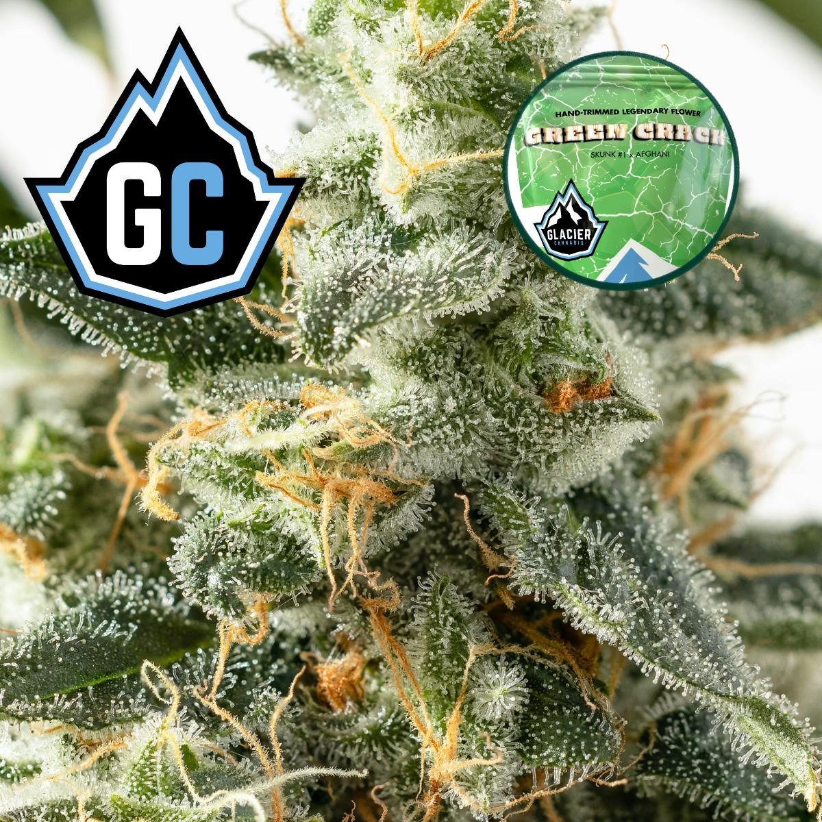 Glacier Cannabis | Green Crack | Prepacked Flower | 3.5g - Glacier