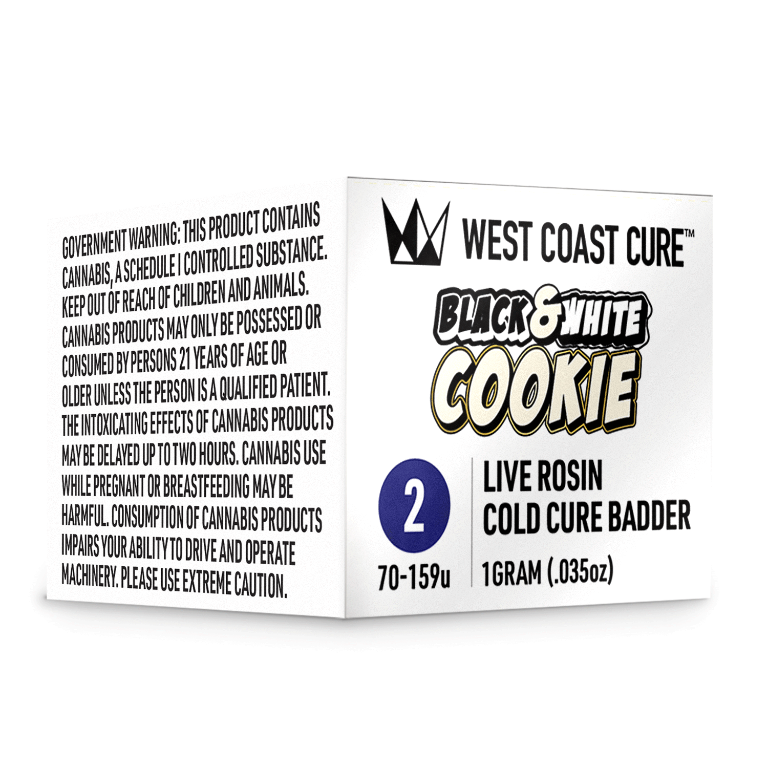 Black & White Cookie Live Rosin Cold Cure Badder - Tier 2