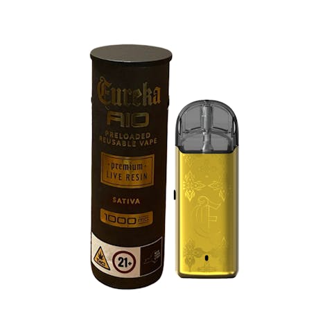 Eureka - Amnesia Haze -Sativa- | Live Resin AIO 1000mg PREMIUM | Eureka    -qq7 MIDDLE 1