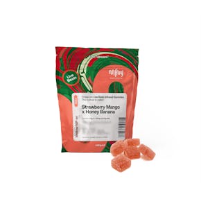 MFNY | Edibles | Strawberry Mango x Honey Banana Live Resin Gummies 10pk | 100mg 