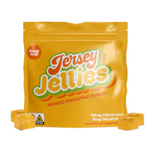 Jersey Jellies - Mango Pineapple Punch (Sugar Free) 10pk 100mg