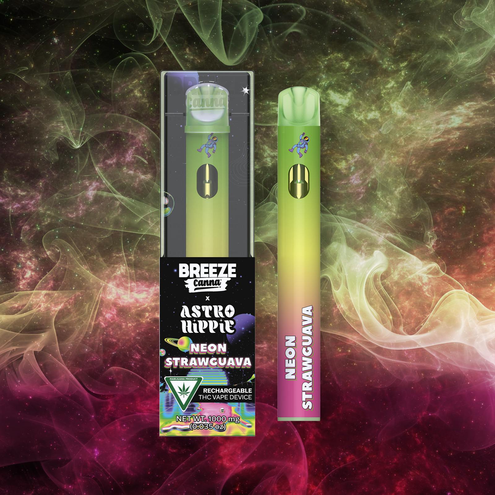 BREEZE Canna | Neon Strawguava x Astro Hippie | Collab PLUS Disposable | 1g  - Breeze Canna