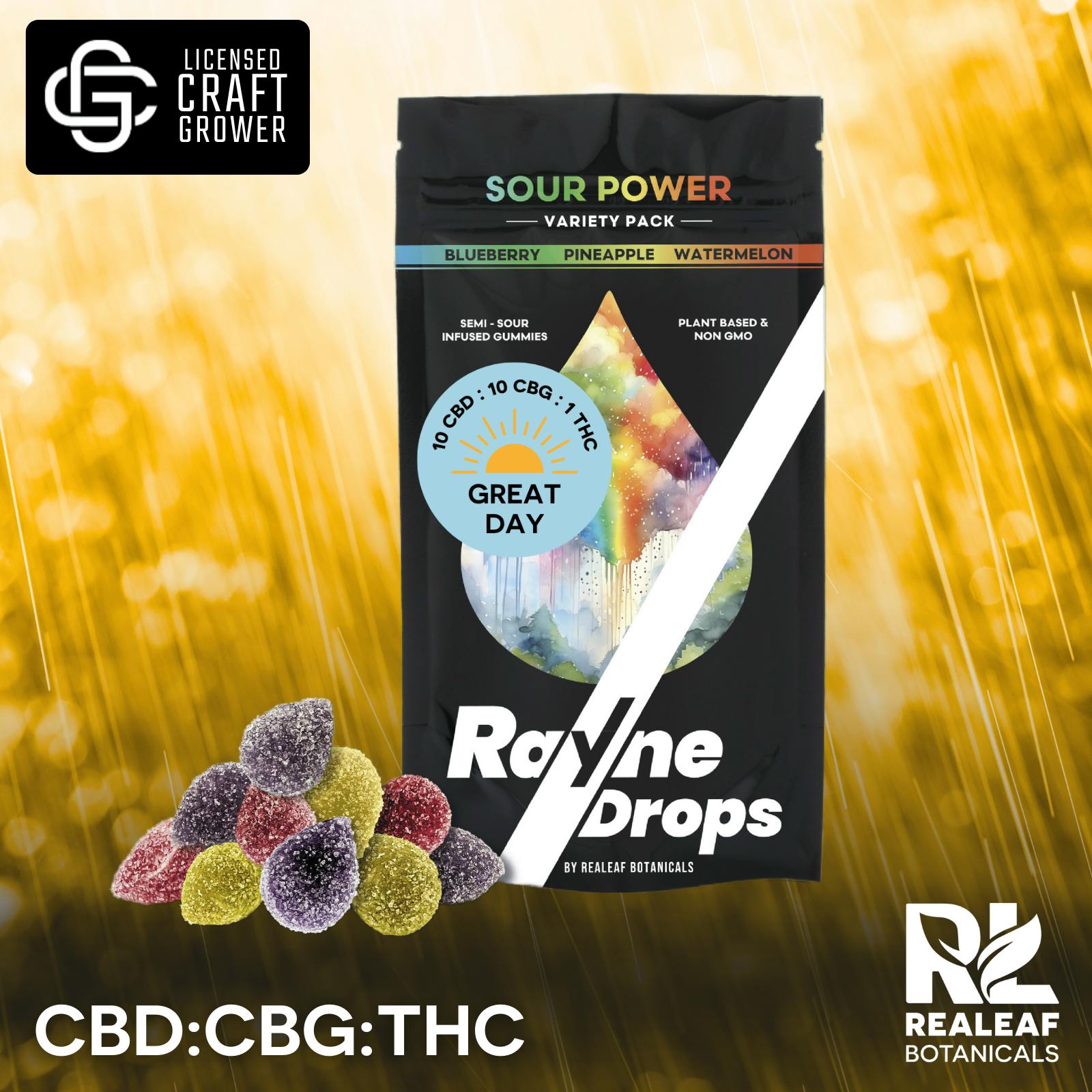 Rayne Great Day Gummies - Realeaf Botanicals