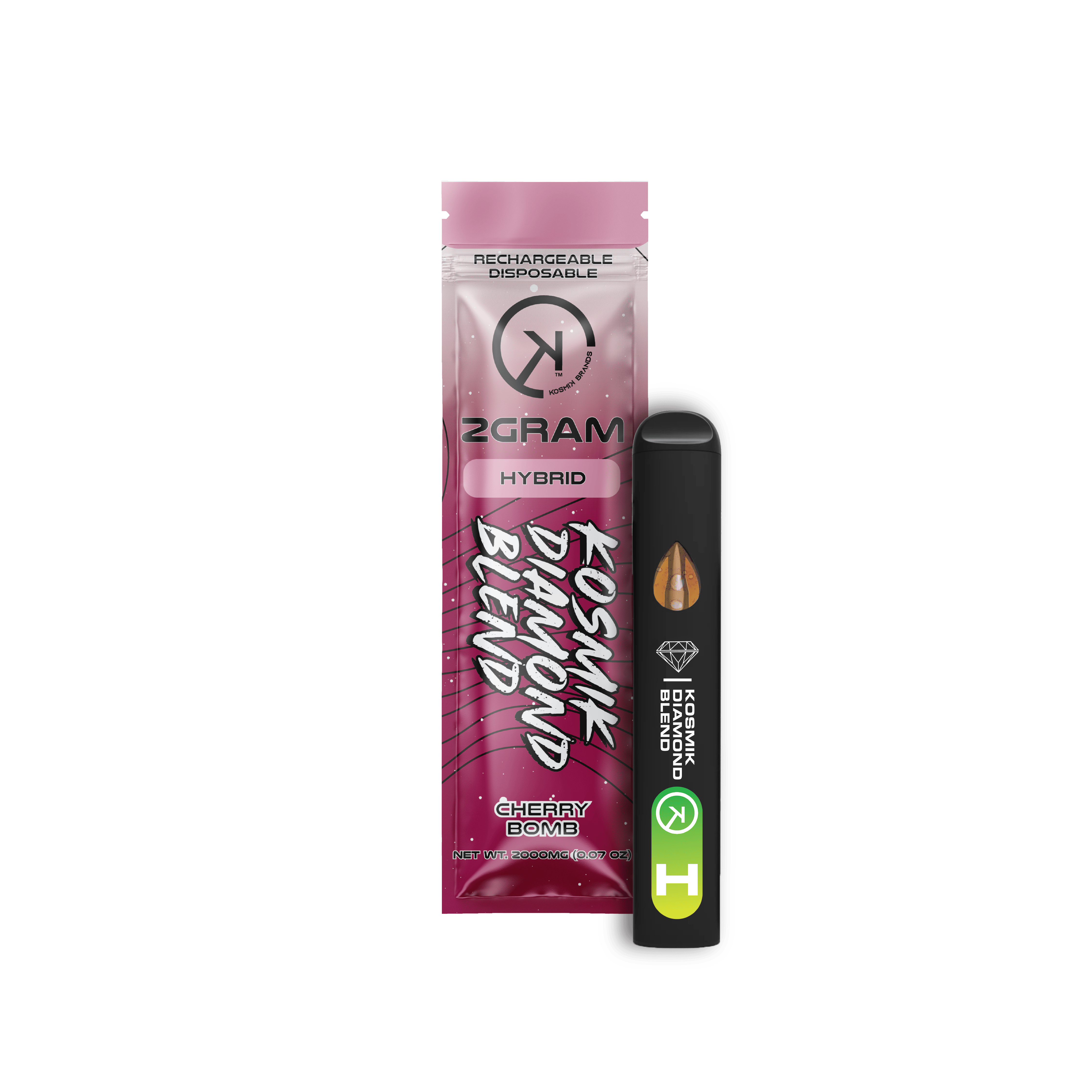 2g Live Resin Kosmik Diamond Blend Vape | Hybrid | Cherry Bomb | OK
