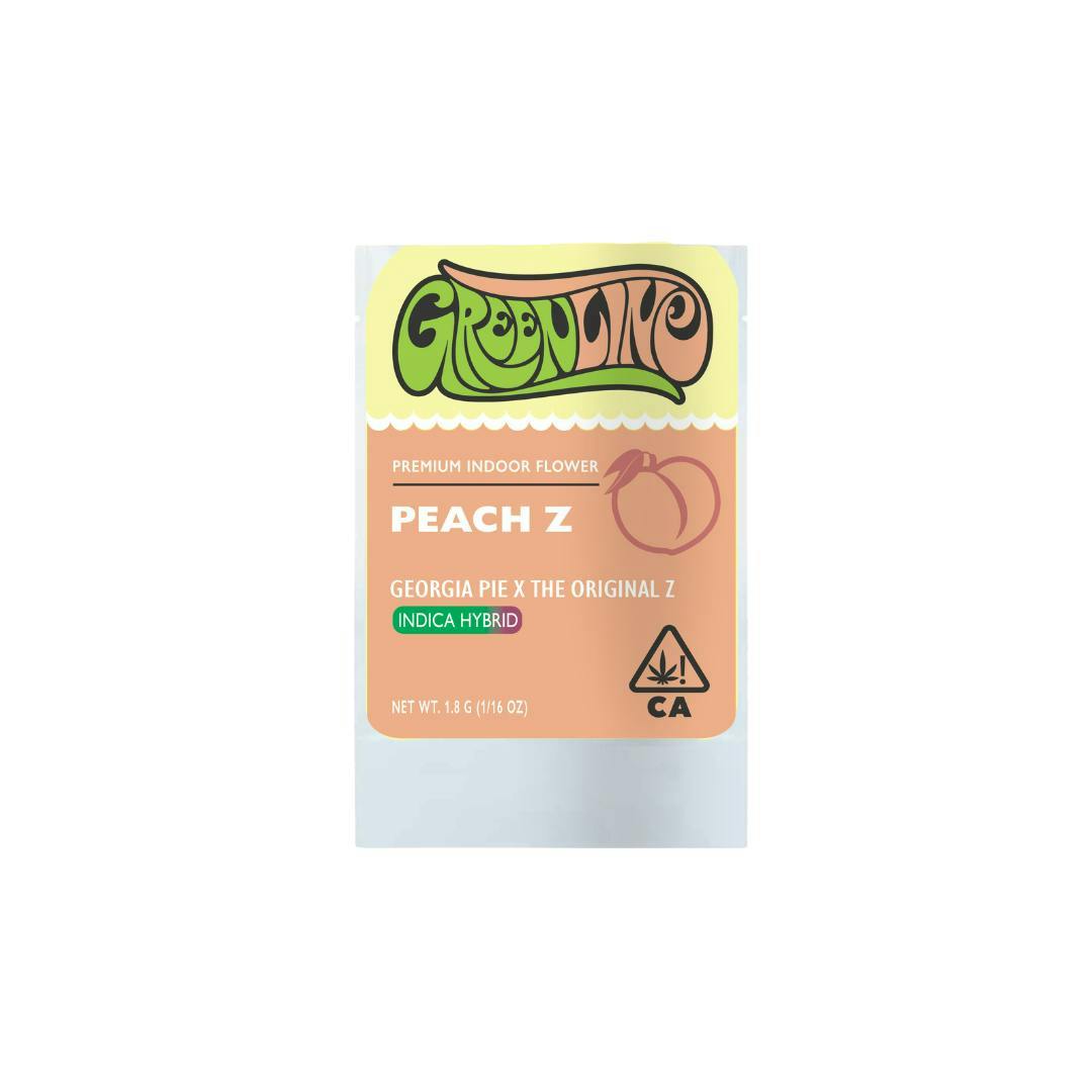 peach♡ Peach Z - 1/16 oz - Indoor - Indica Hybrid - 1.8g - Greenline