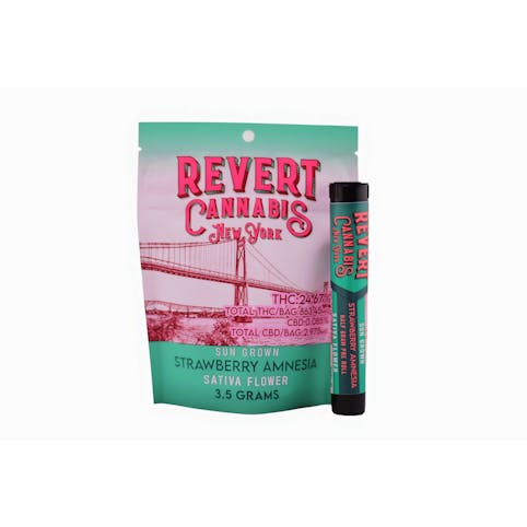 Revert - Strawberry Amnesia - Sun Grown Flower Pre-Roll - .5g | Revert   -mm10