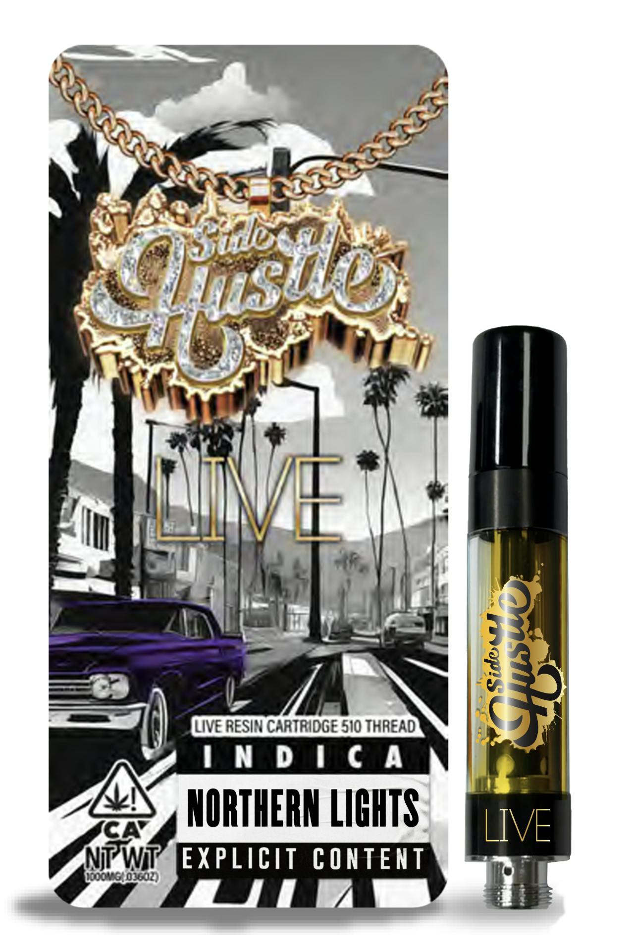 Northern Lights Live Resin Vape - Indica - 1g - Side Hustle