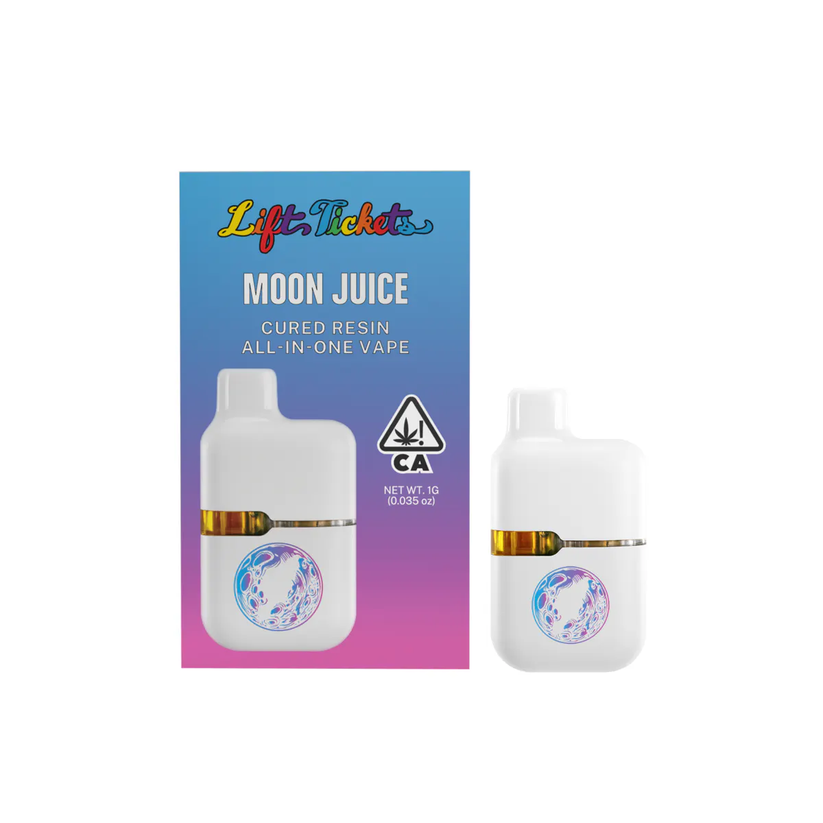 Lift Tickets - E85 Cured Resin Moon Juice All in One Vape Main Image