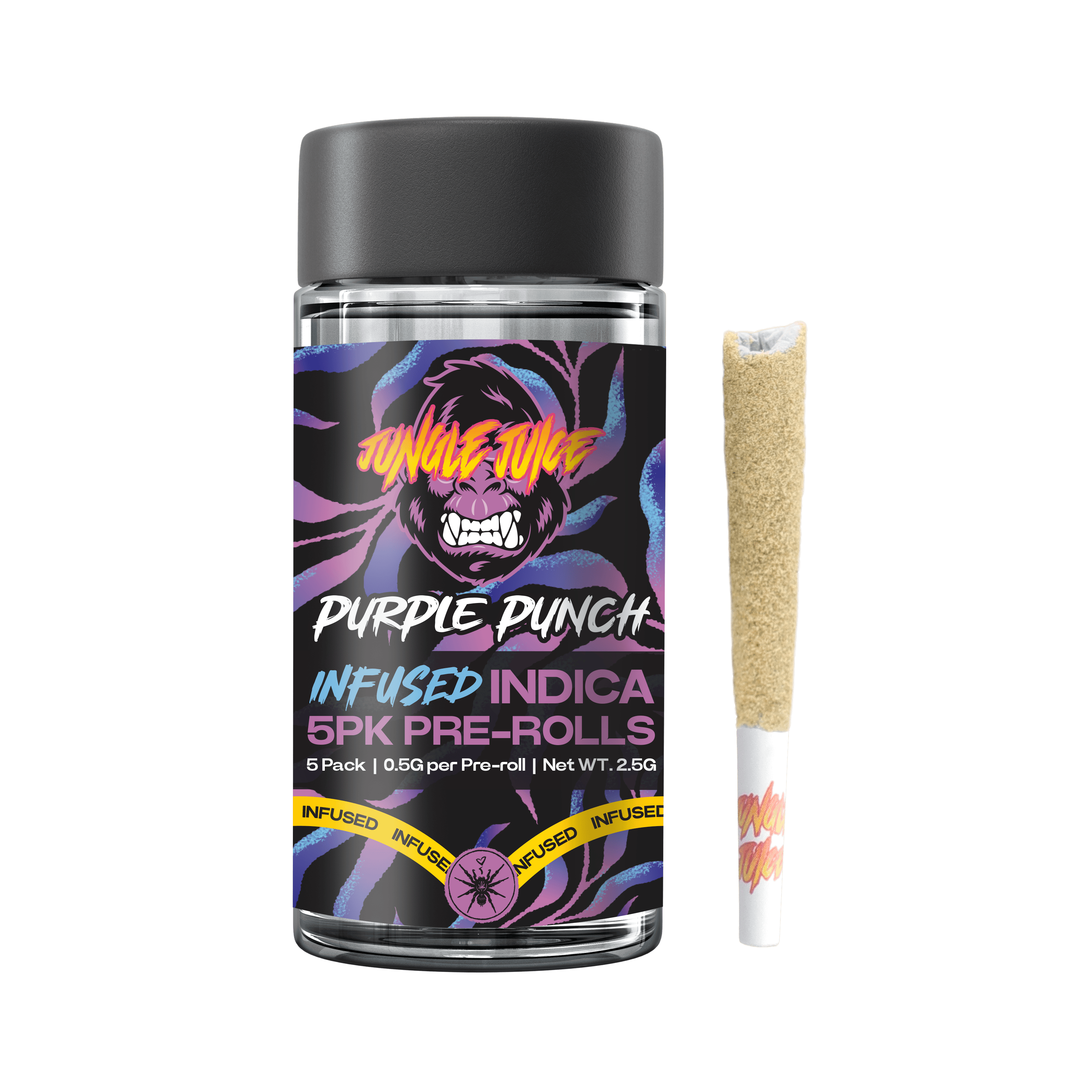 Jungle Juice - Purple Punch - 5 pk (0.5g) Tarantula Pre-Rolls