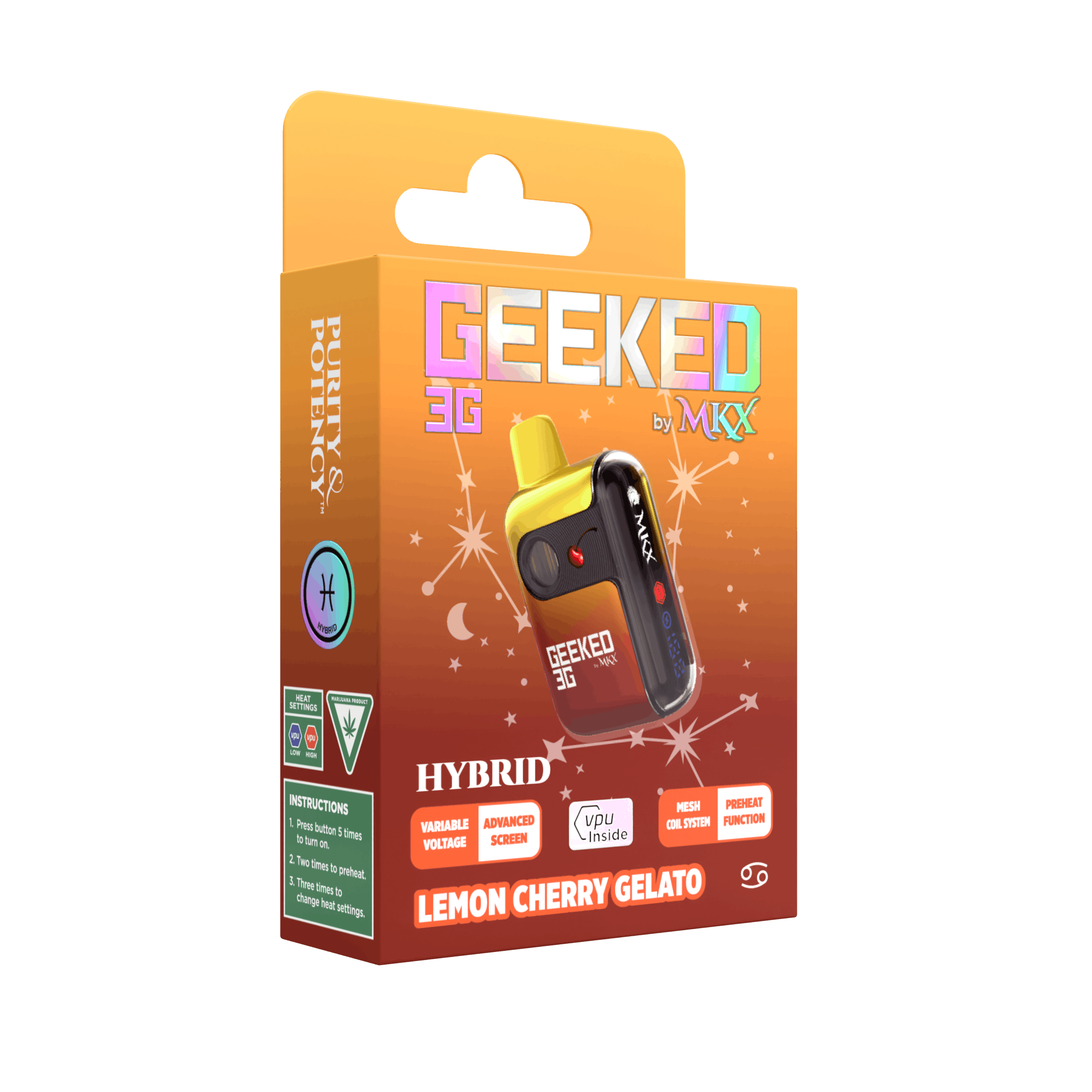 GEEKED 3G Disposable by MKX | Lemon Cherry Gelato - Home