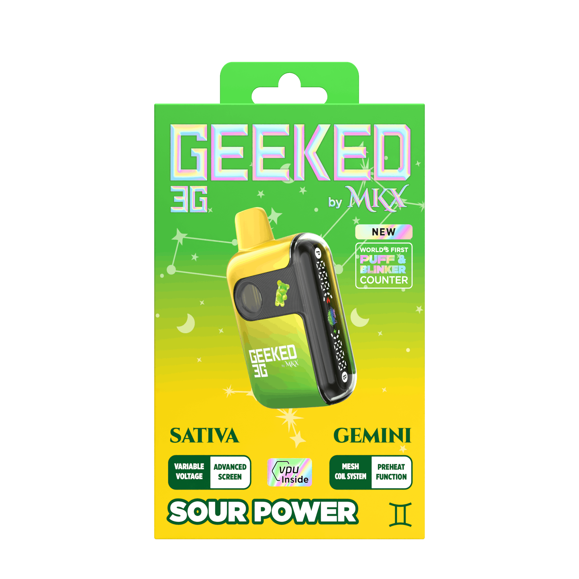 Geeked 3G Disposable by MKX | Sour Power - MKX Oil Co