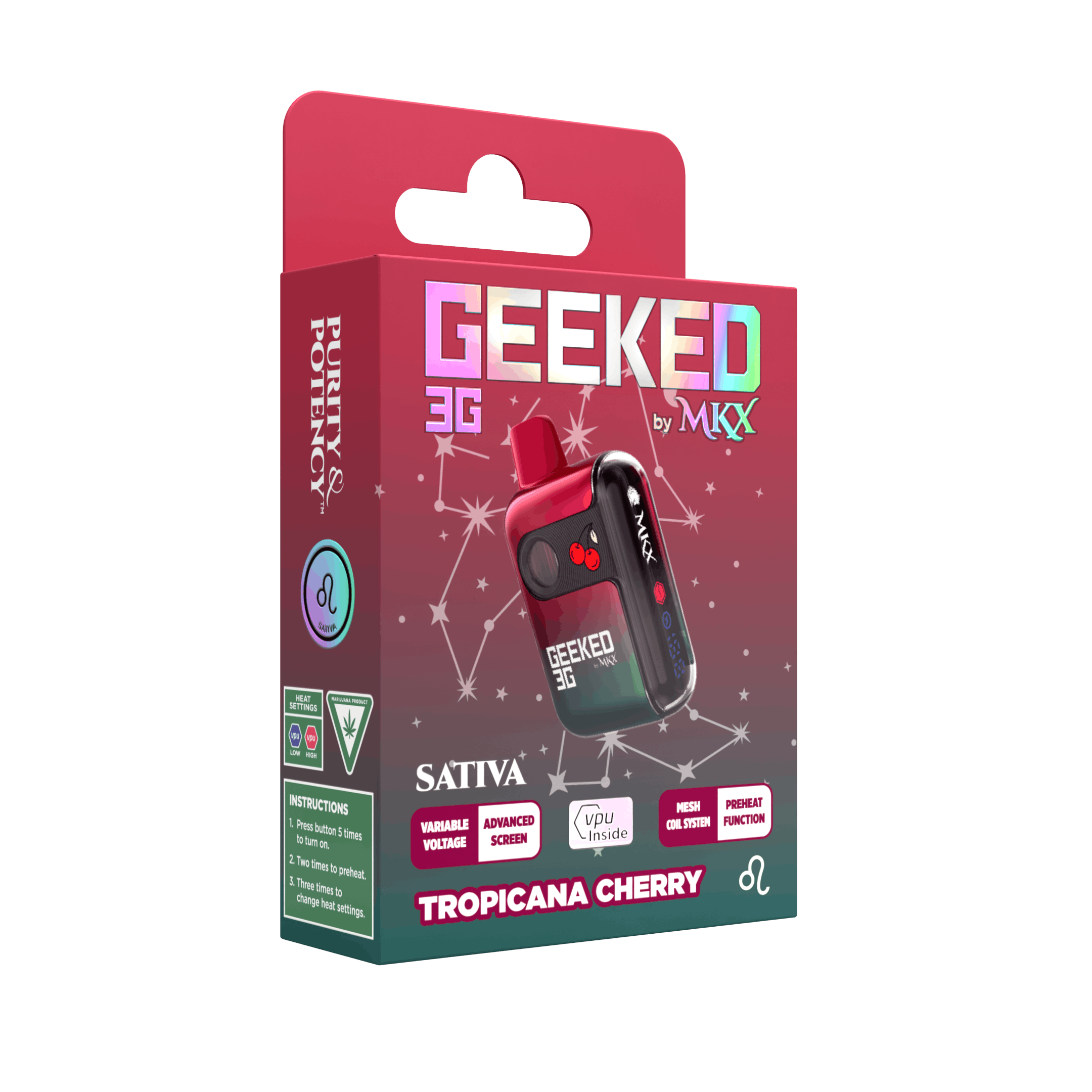 GEEKED 3G Disposable by MKX | Tropicana Cherry - MKX Oil Co GEEKED 3G Disposable by MKX | Tropicana Cherry - MKX Oil Co