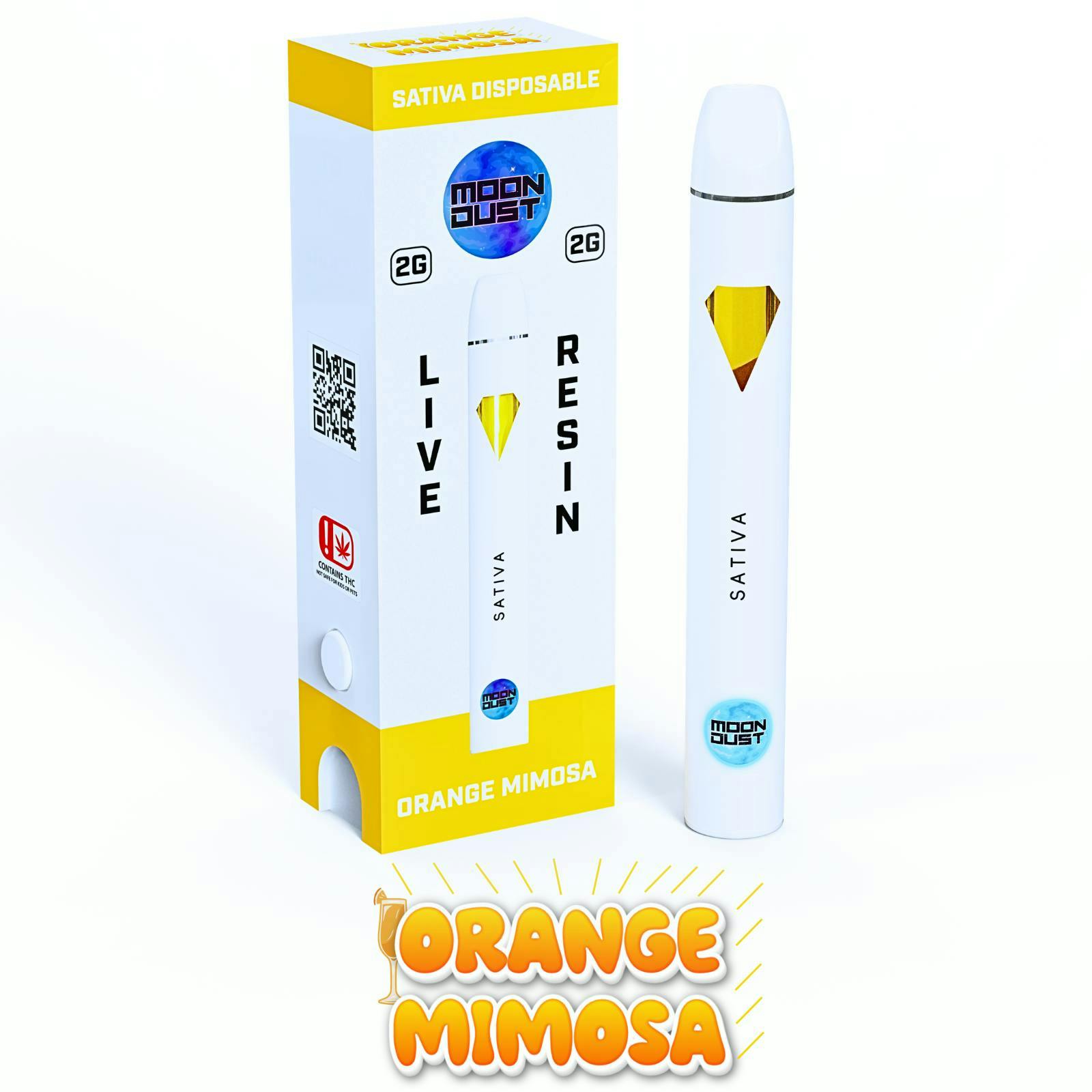 Moon Dust | Orange Mimosa | Live Resin Disposable | 2g - MOON DUST