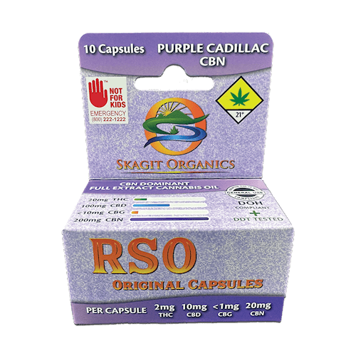 Capsules RSO Original | Purple Cadillac CBN | CBN | 10 Pack