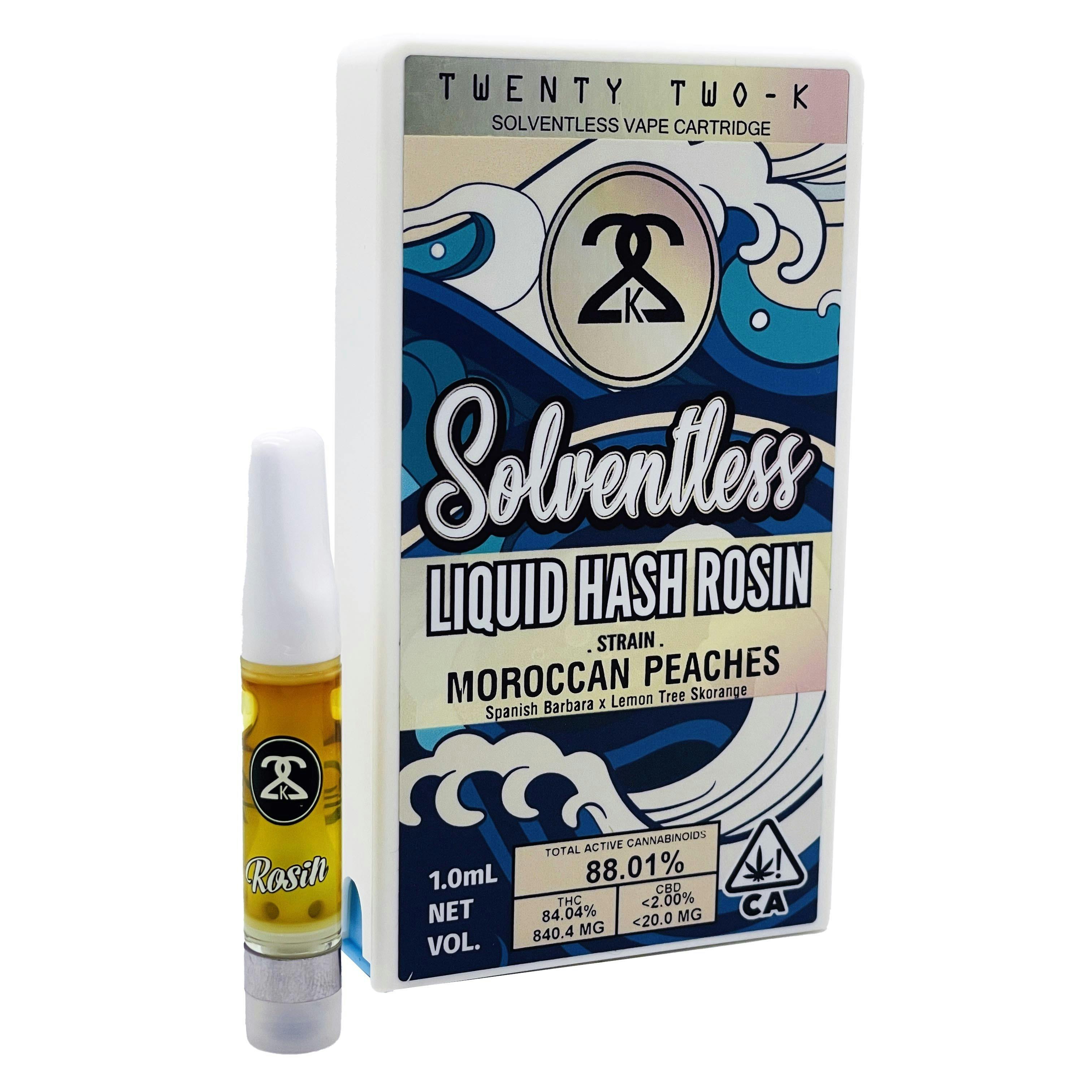 22K - Moroccan Peaches - Liquid Hash Rosin - 1.0ml Cartridge