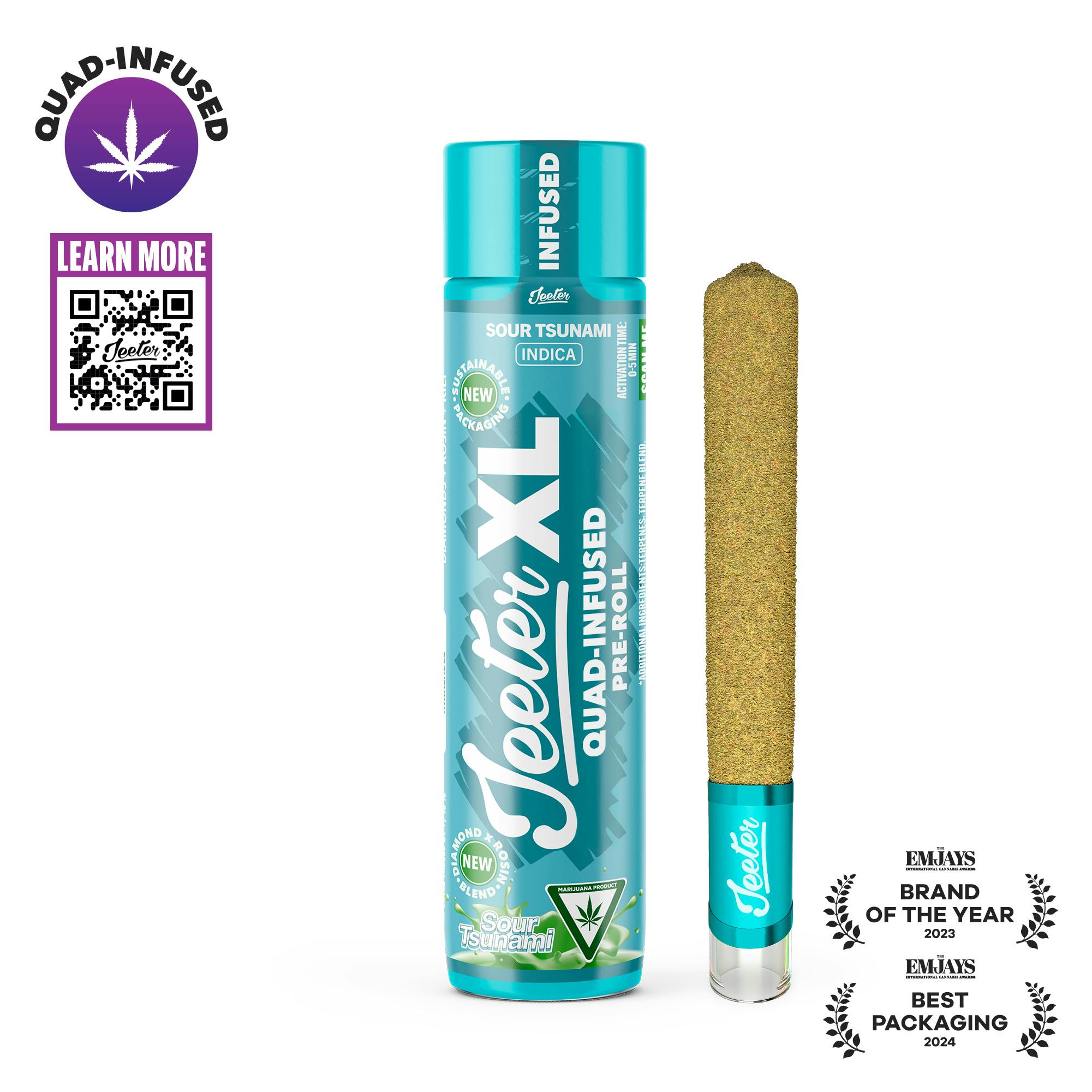 ツィーター　2個セット 　〔エイジュ〕　EF_45h Jeeter | Sour Tsunami | XL Quad-Infused Joint | 2g - Jeeter