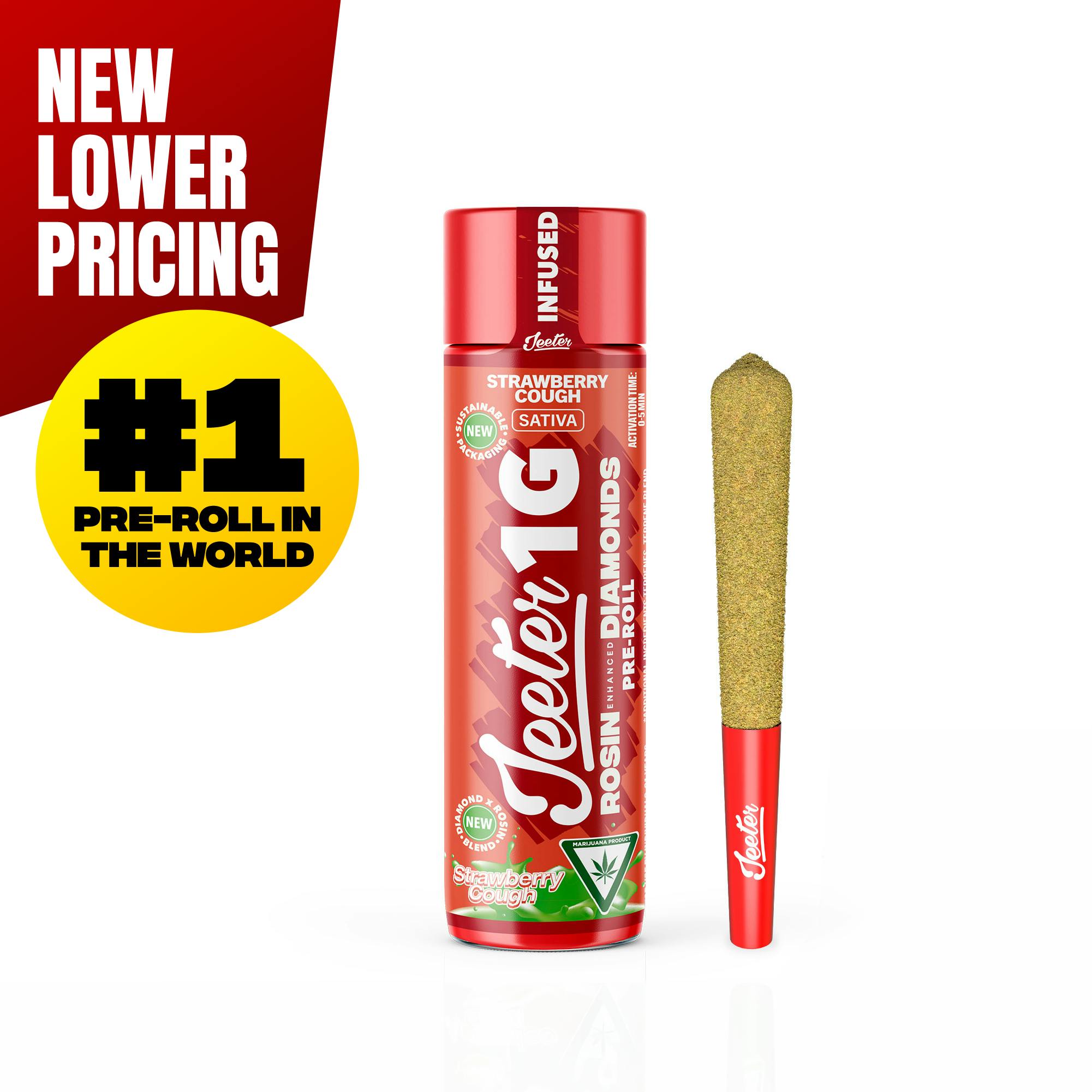 Jeeter | Strawberry Cough | Quad-Infused Joint | 1g - Jeeter