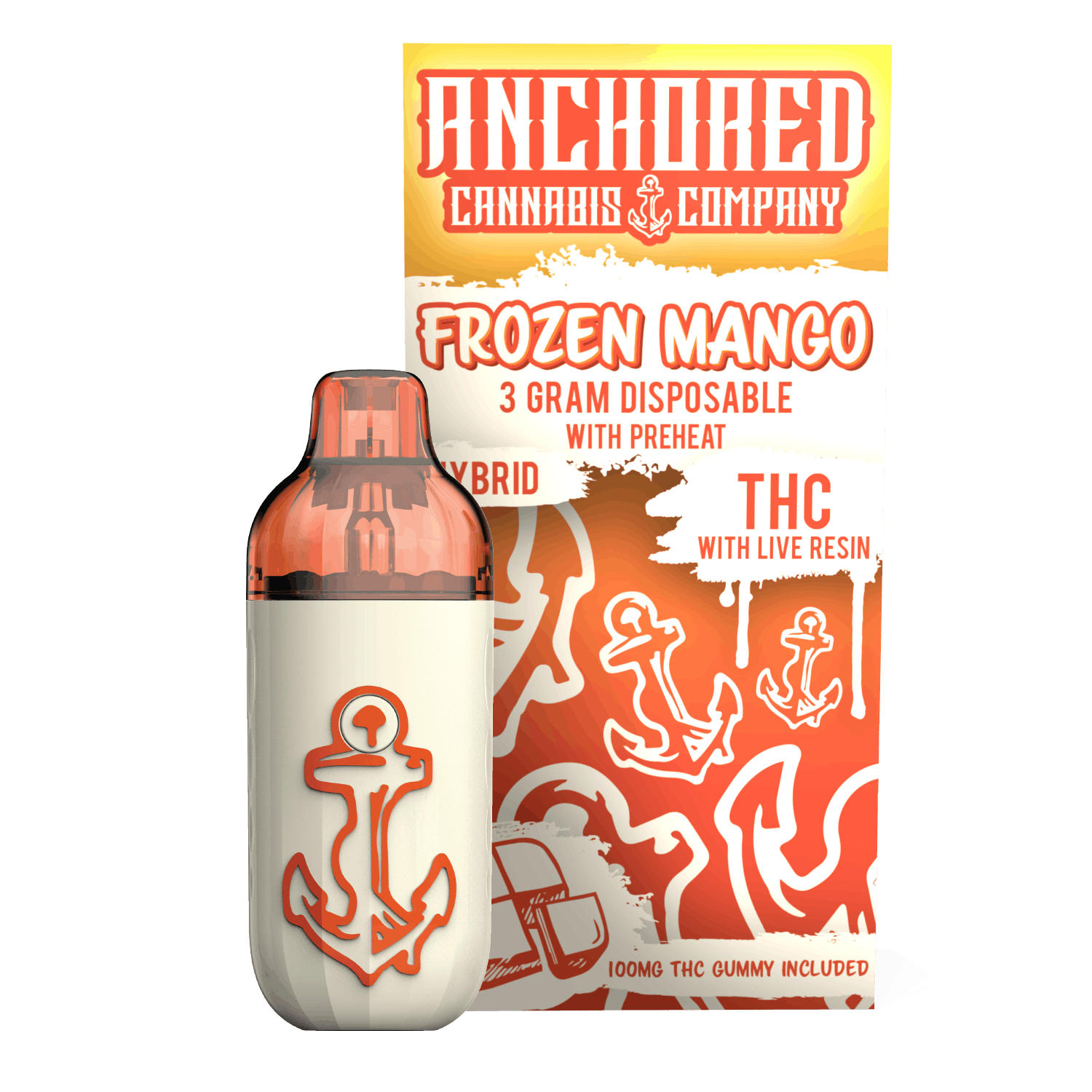 Anchored | Frozen Mango Disposable | 3g - Anchored Anchored | Frozen Mango Disposable | 3g - Anchored