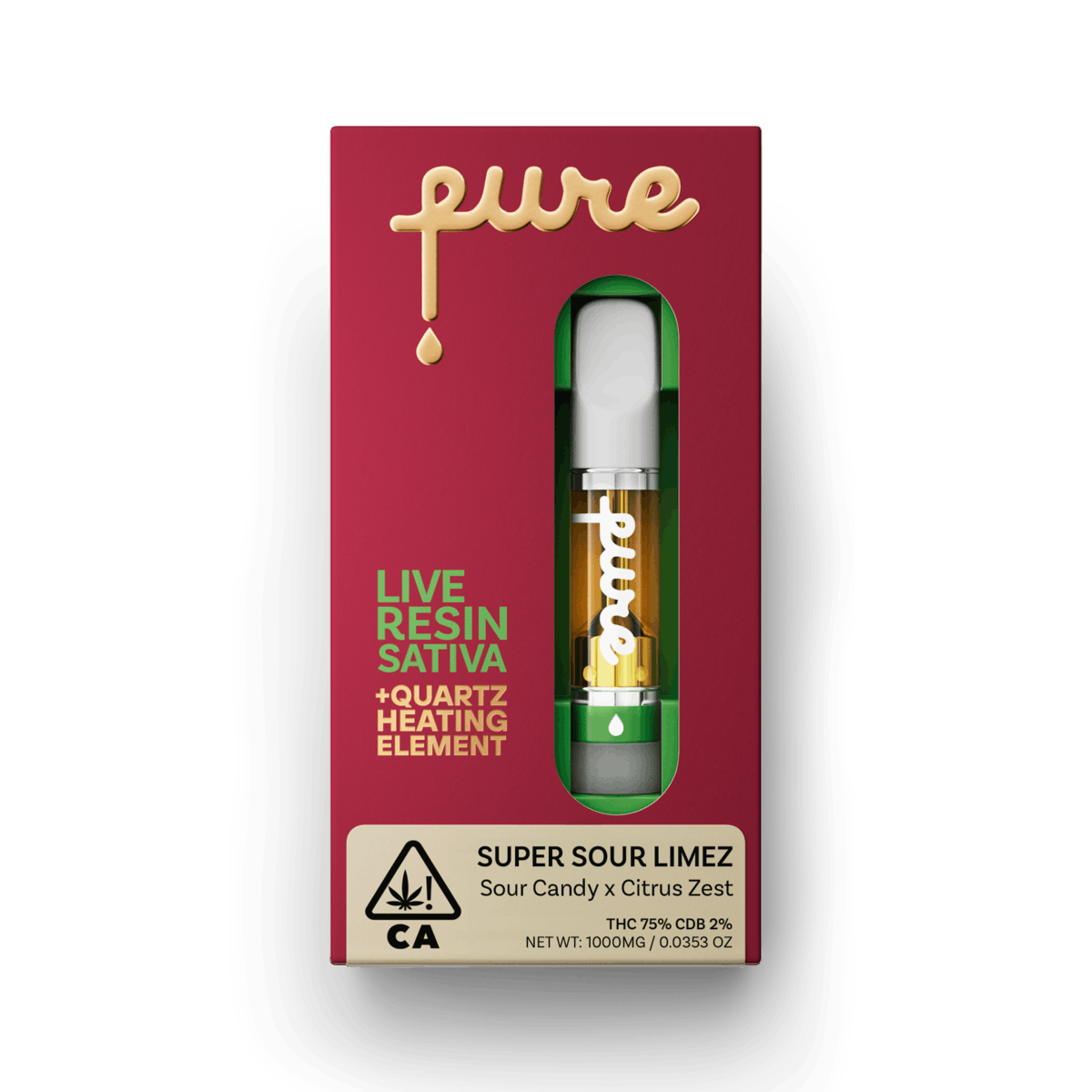 【12月スーパーSALE 15％OFF】 Pure Live Resin 1g Cartridge - Super Sour Limez - Sativa その他